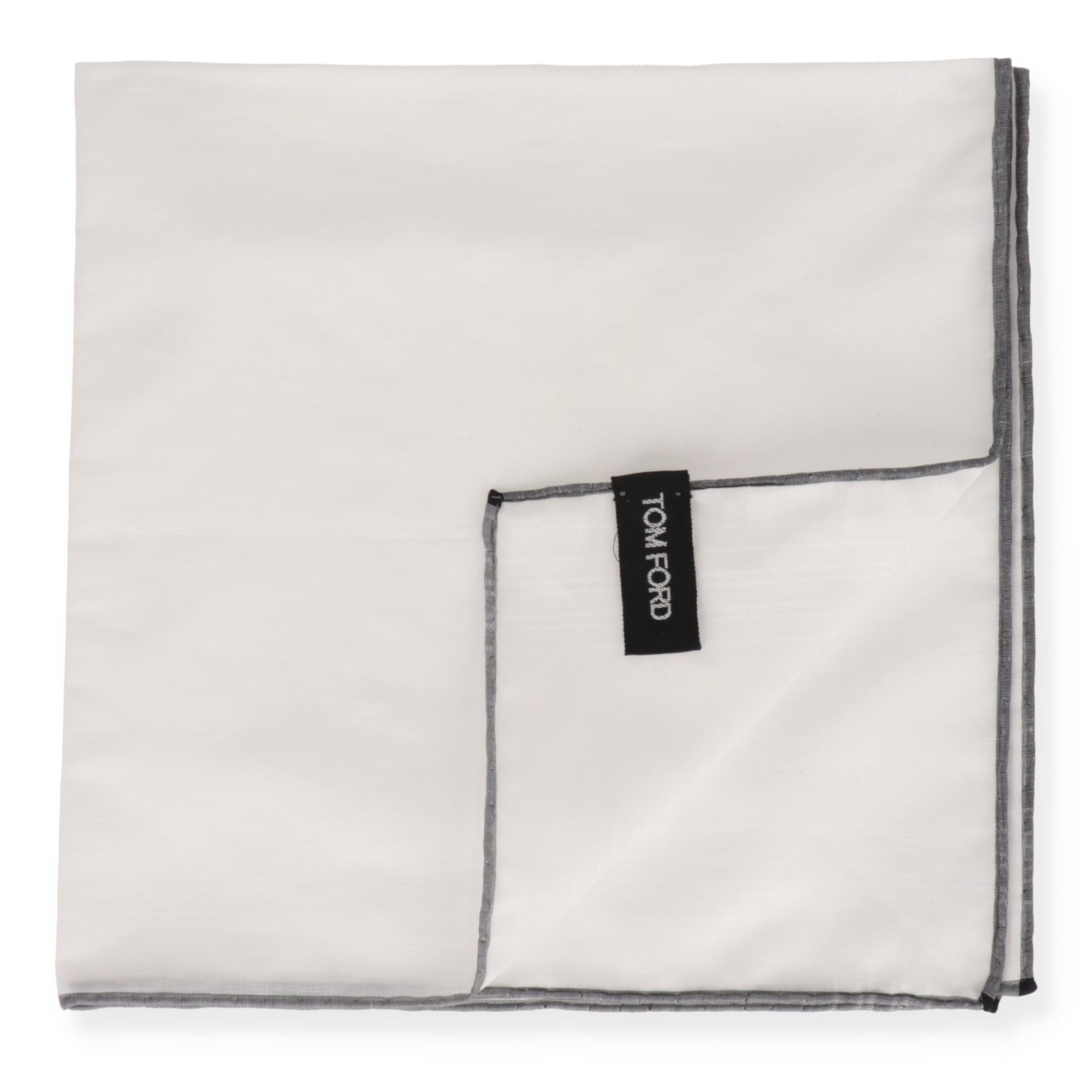 Tom Ford Mens White Pocket Square