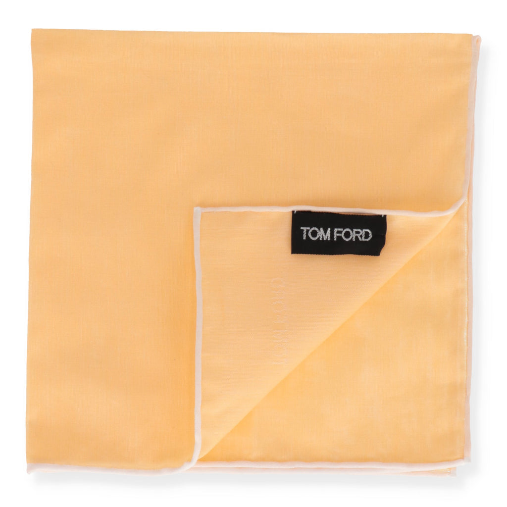 Tom Ford Mens Yellow Pocket Square