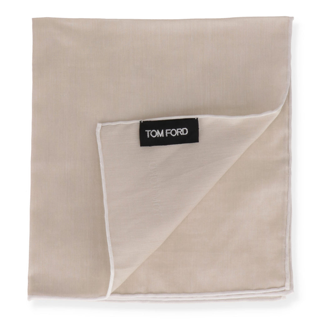 Tom Ford Mens Grey Pocket Square