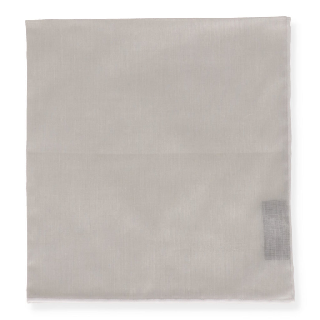 Tom Ford Mens Light Grey Pocket Square