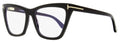 Tom Ford Magnetic Clip-on Eyeglasses TF5971-B 001 Black 54mm FT5971 Black