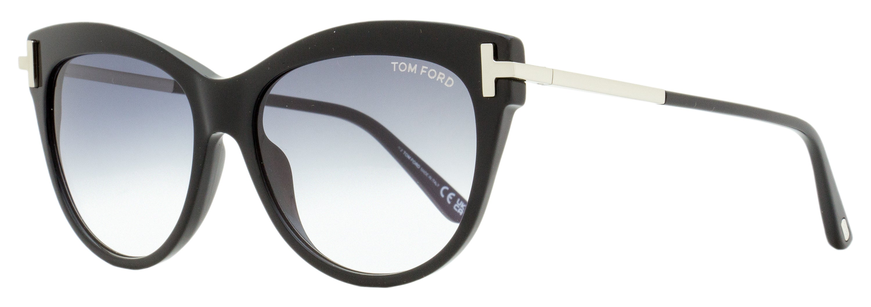 Tom Ford Cat Eye Sunglasses TF821 Kira 01B Black/Palladium 56mm FT0821 Black Palladium