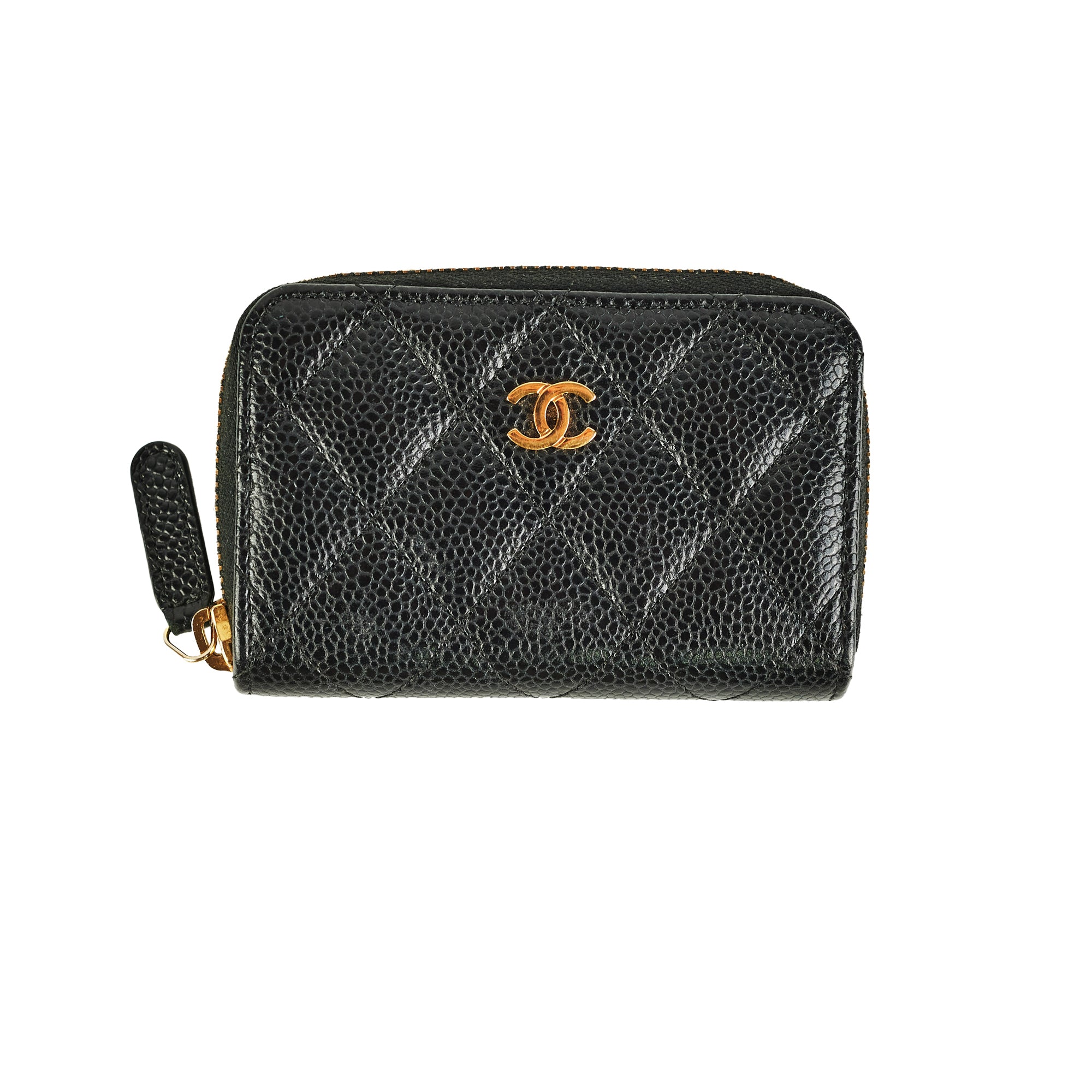 Chanel Caviar Zippy Black Wallet