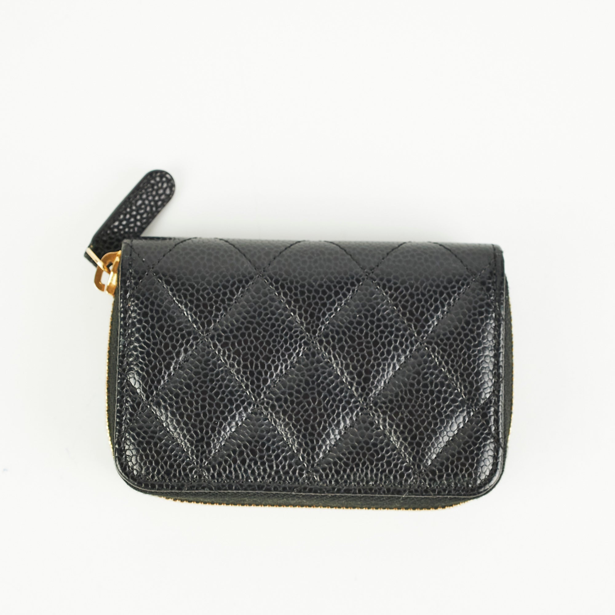 Chanel Caviar Zippy Black Wallet