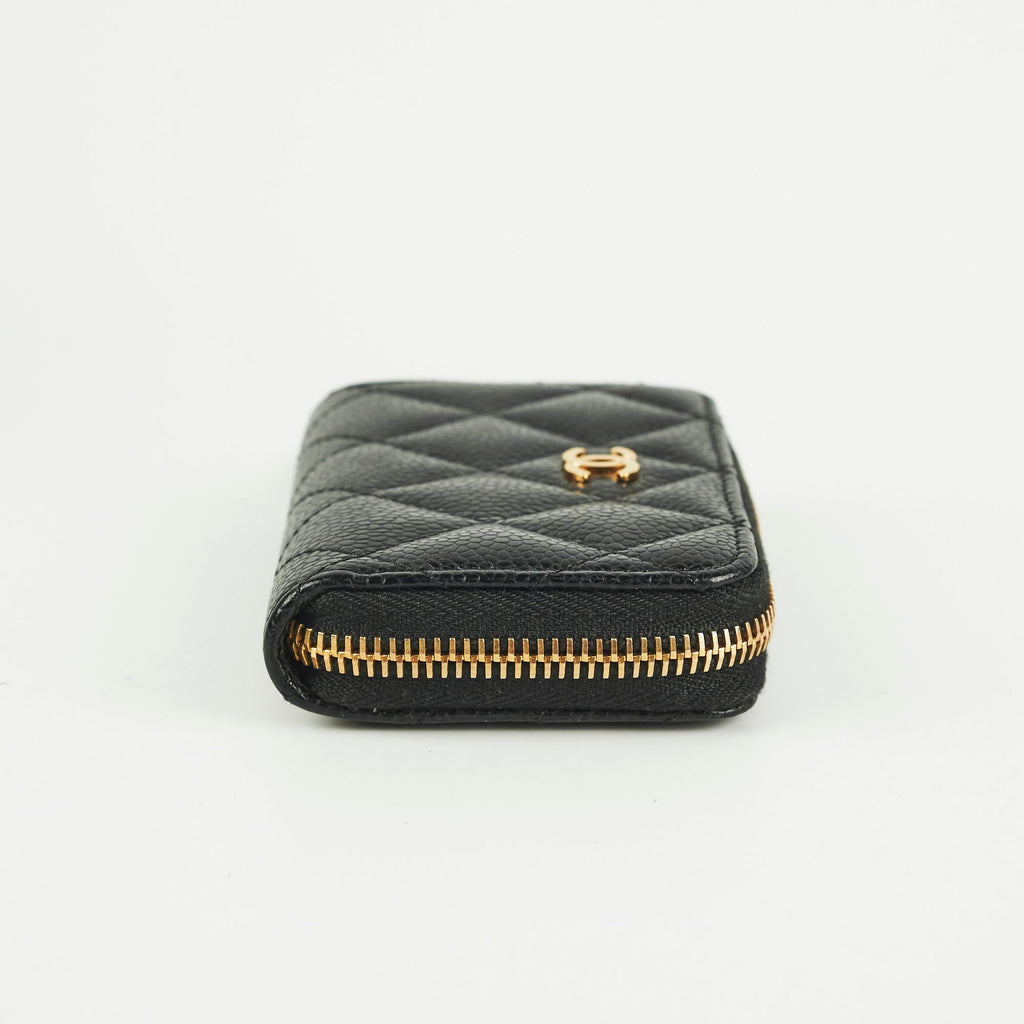 Chanel Caviar Zippy Black Wallet