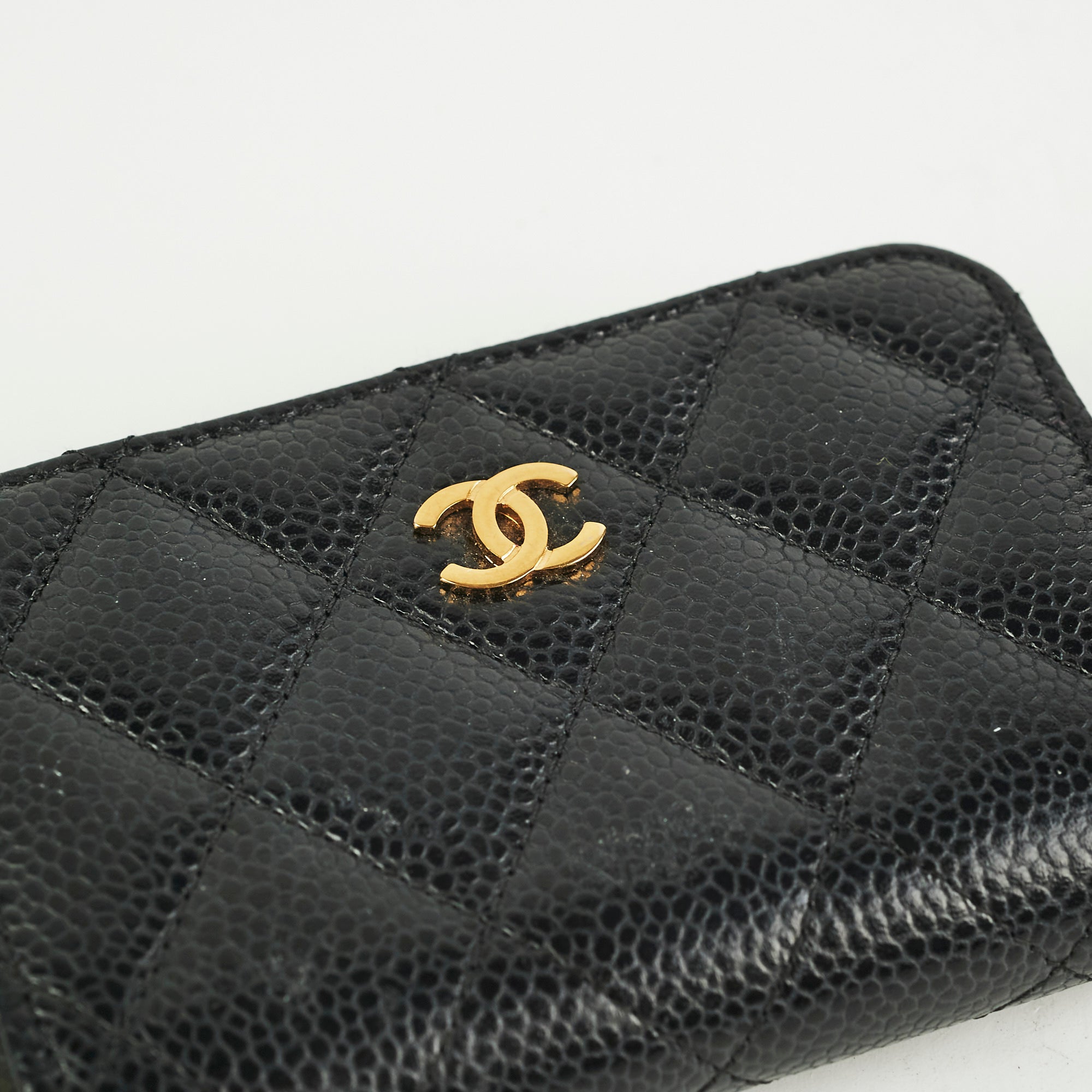 Chanel Caviar Zippy Black Wallet