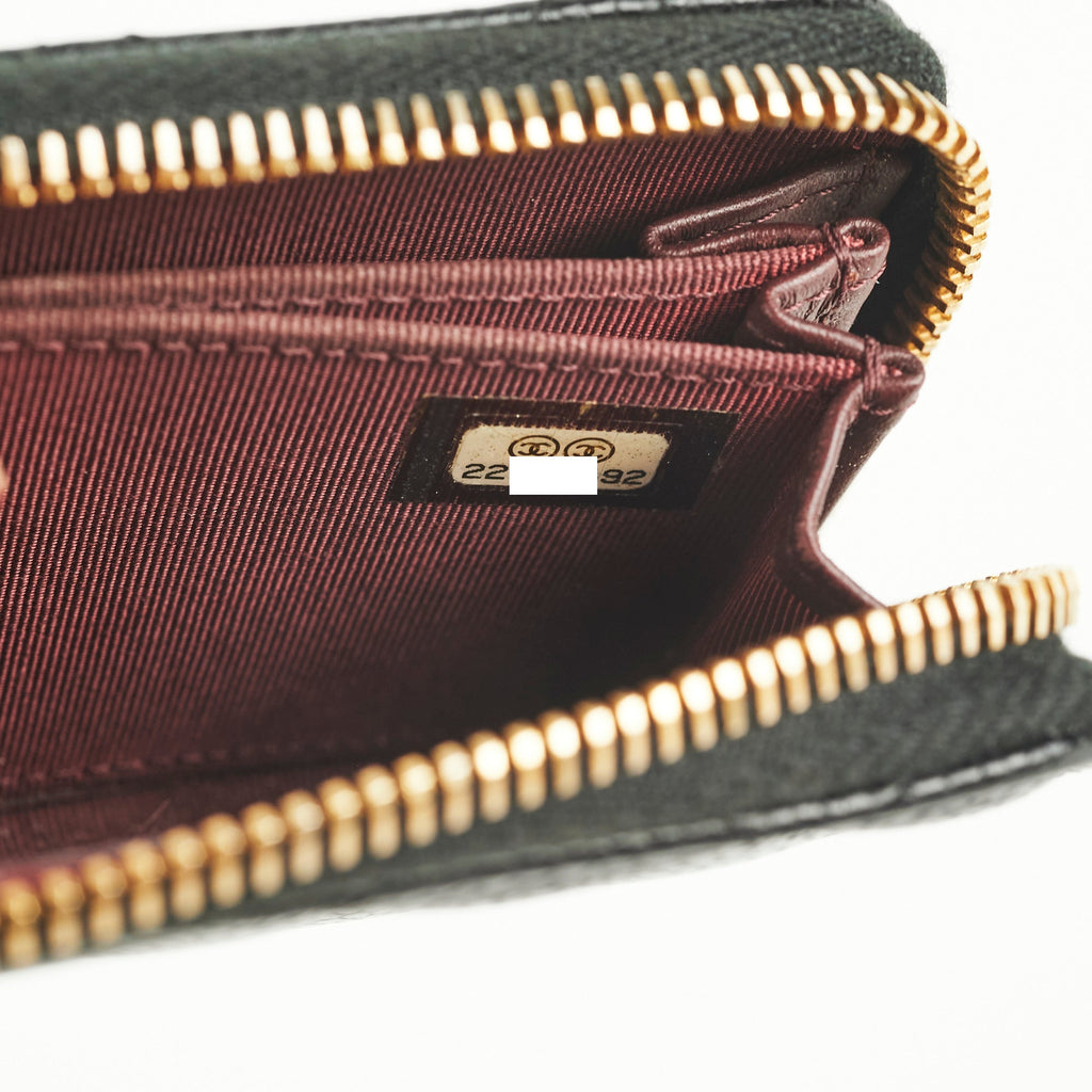 Chanel Caviar Zippy Black Wallet