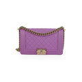 Chanel Old Medium Caviar Boy Purple