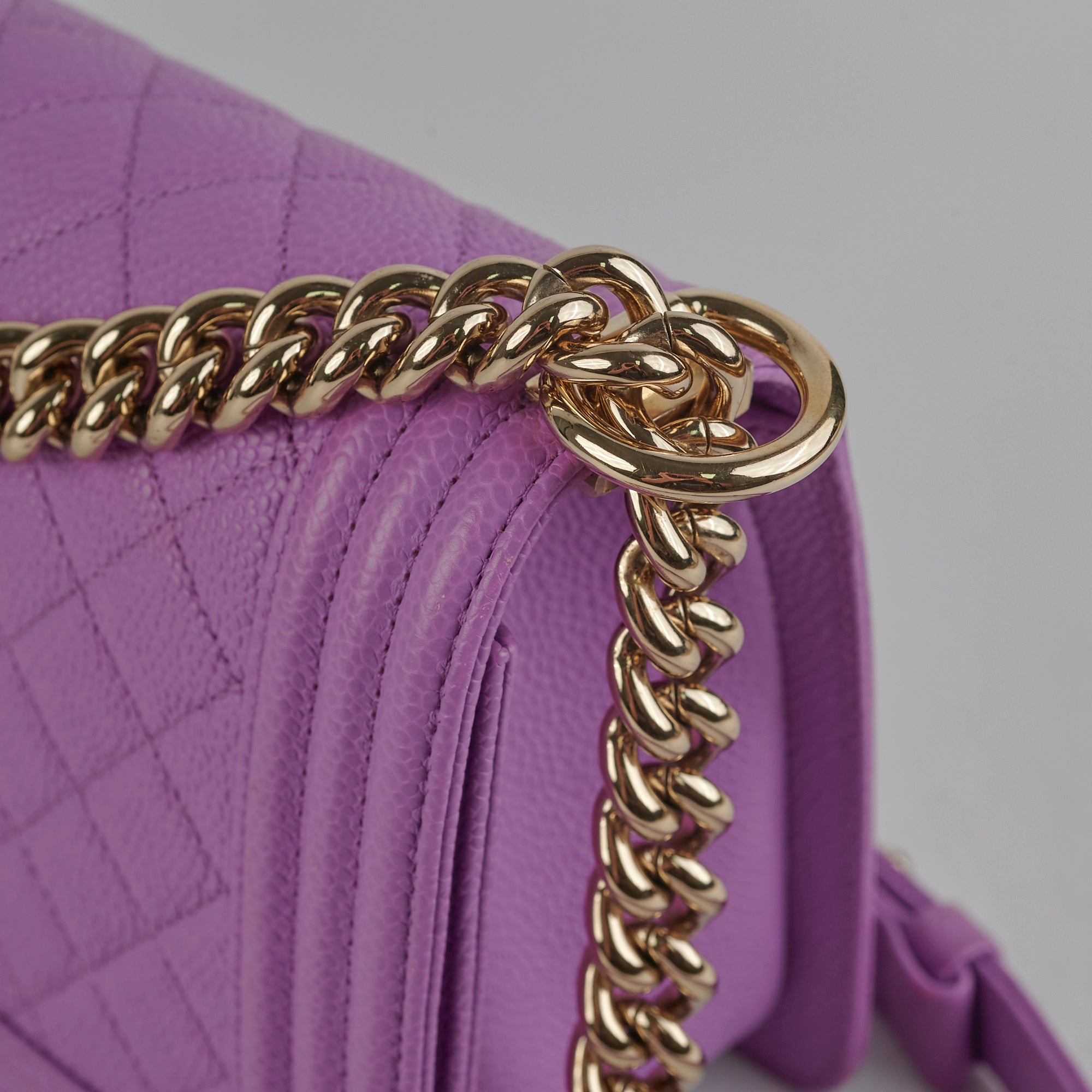 Chanel Old Medium Caviar Boy Purple