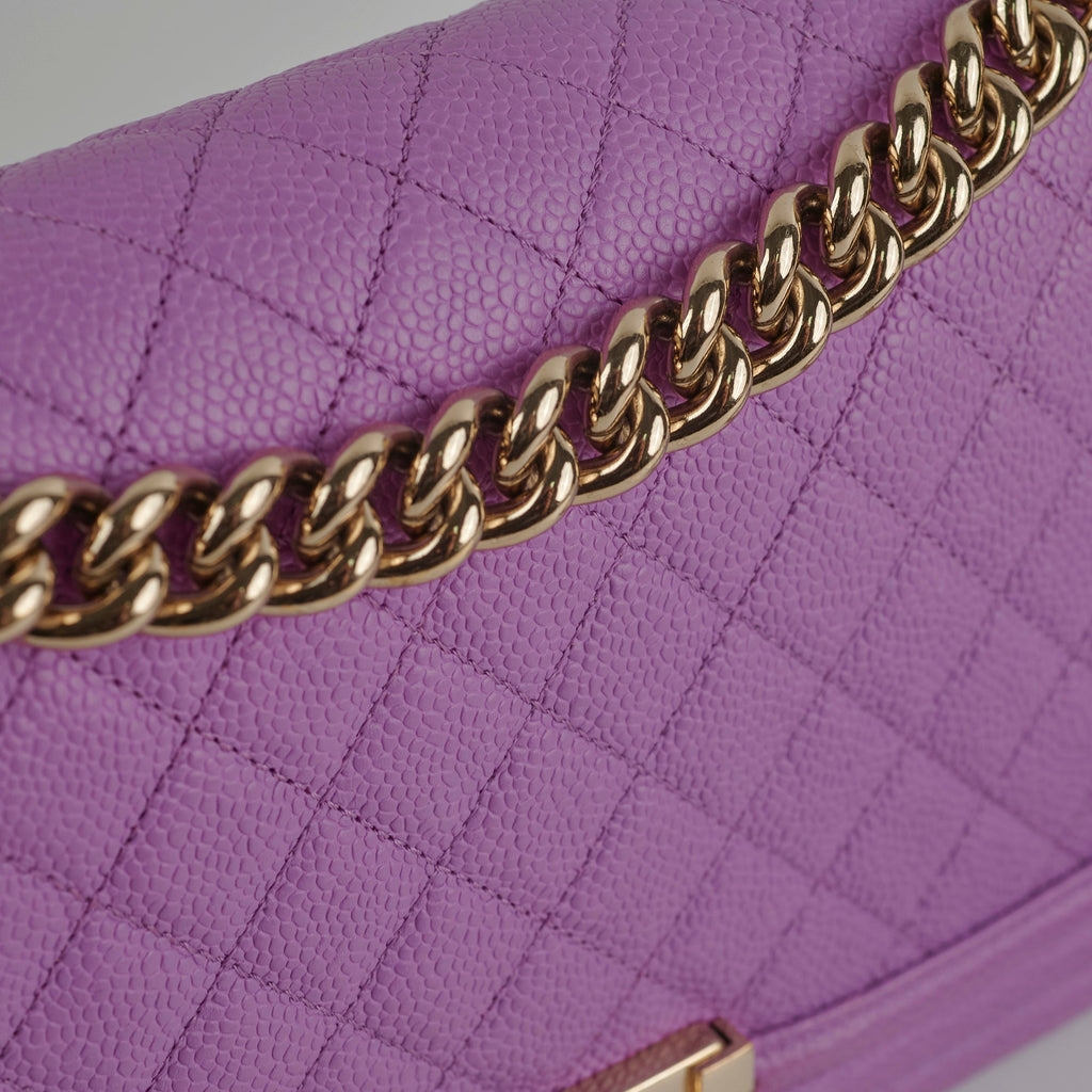 Chanel Old Medium Caviar Boy Purple