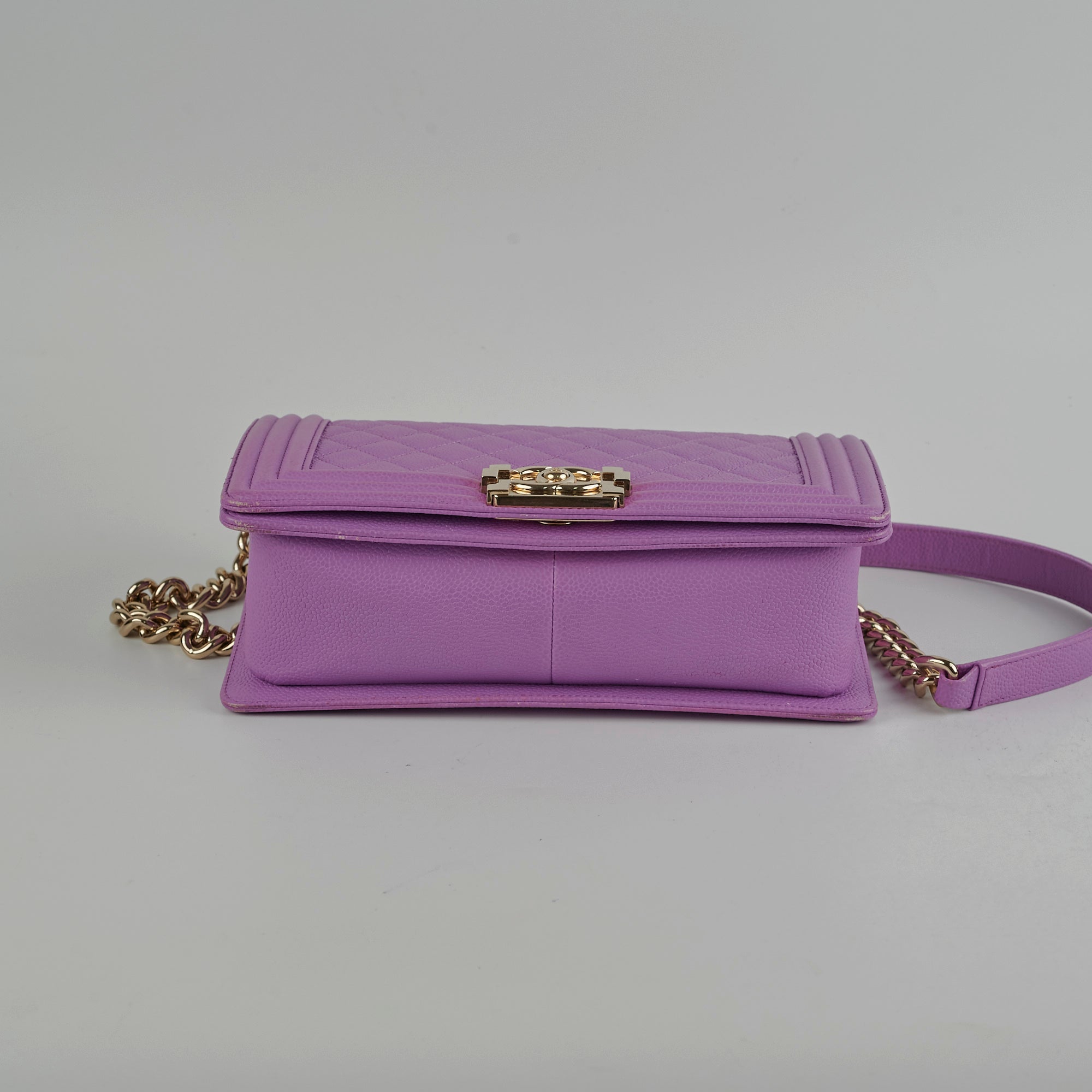 Chanel Old Medium Caviar Boy Purple
