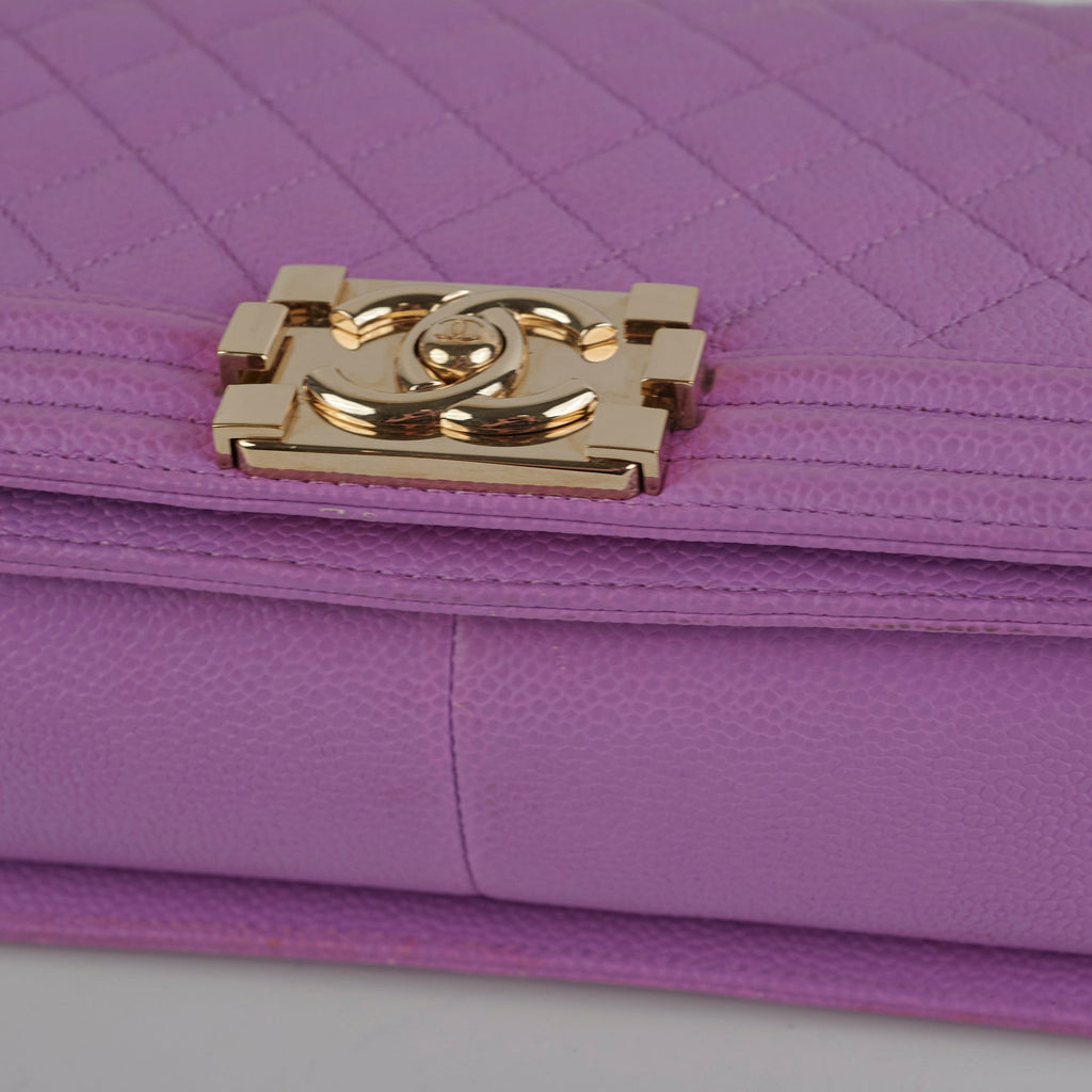 Chanel Old Medium Caviar Boy Purple