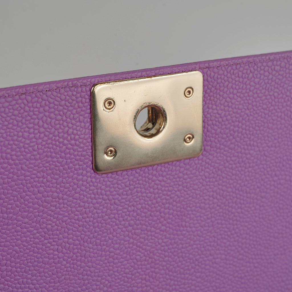 Chanel Old Medium Caviar Boy Purple