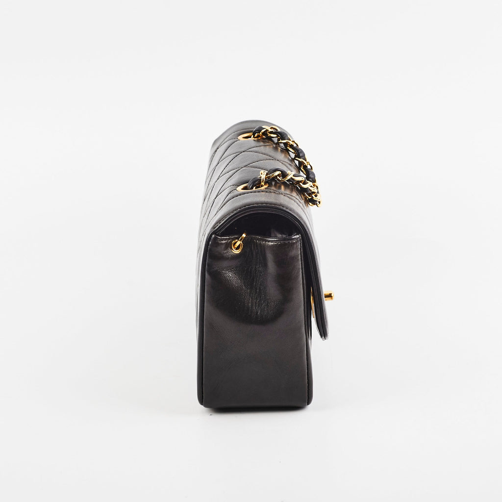 Chanel Small Vintage Diana Lambskin Black