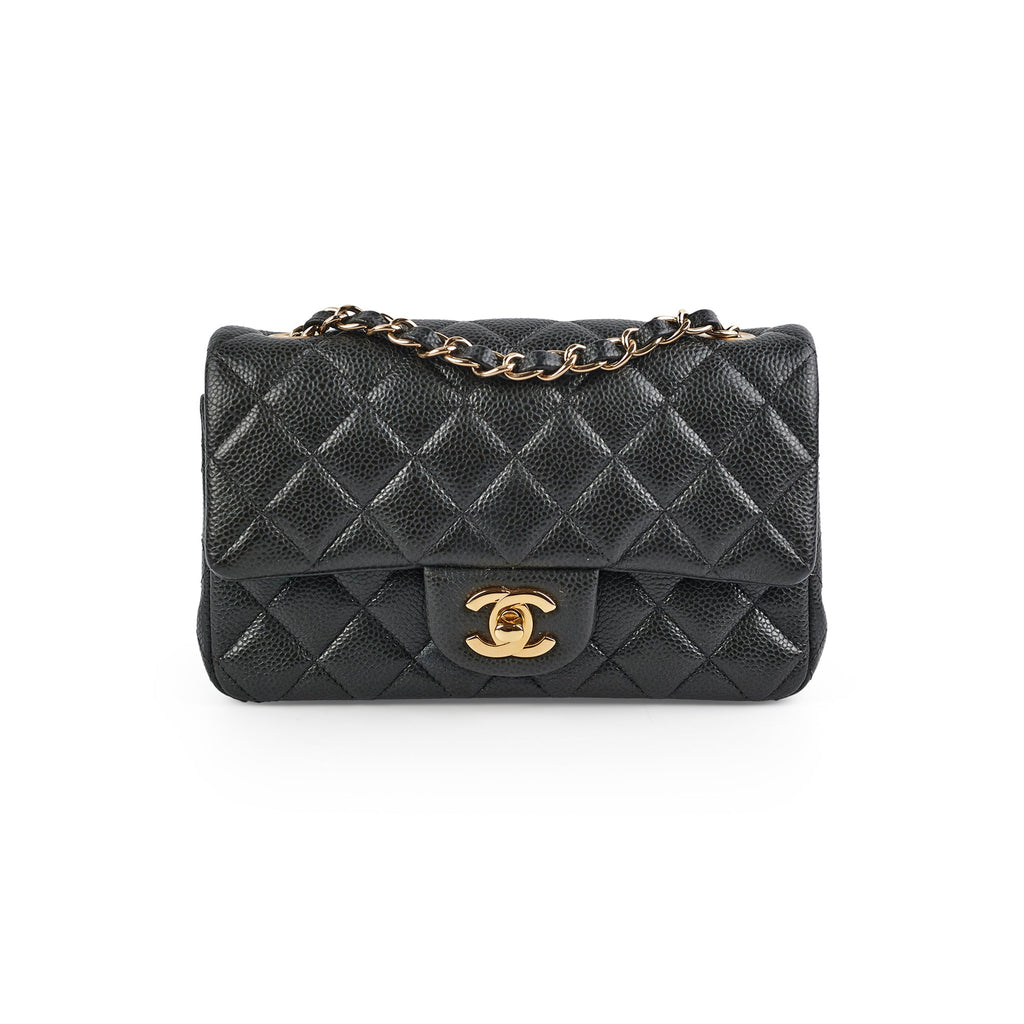 Chanel Mini Rectangular Dark Grey Caviar