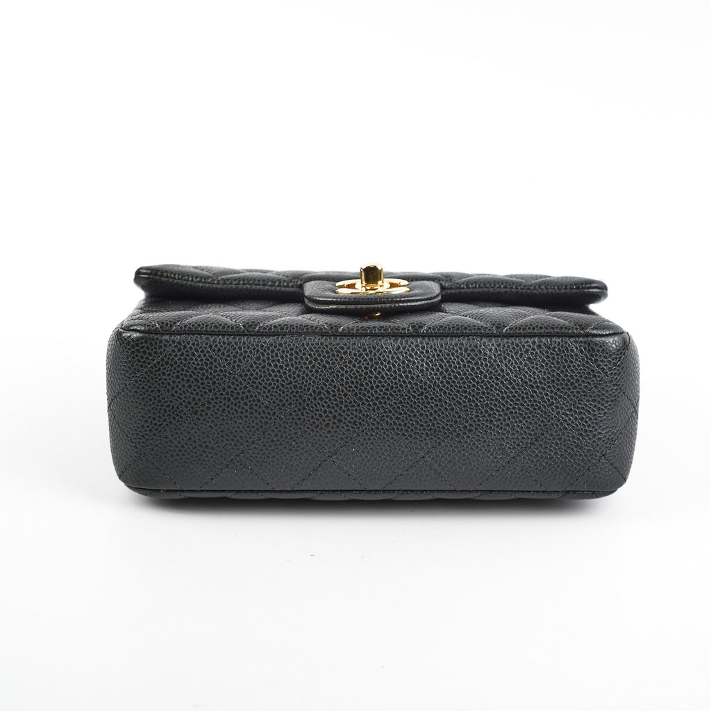 Chanel Mini Rectangular Dark Grey Caviar