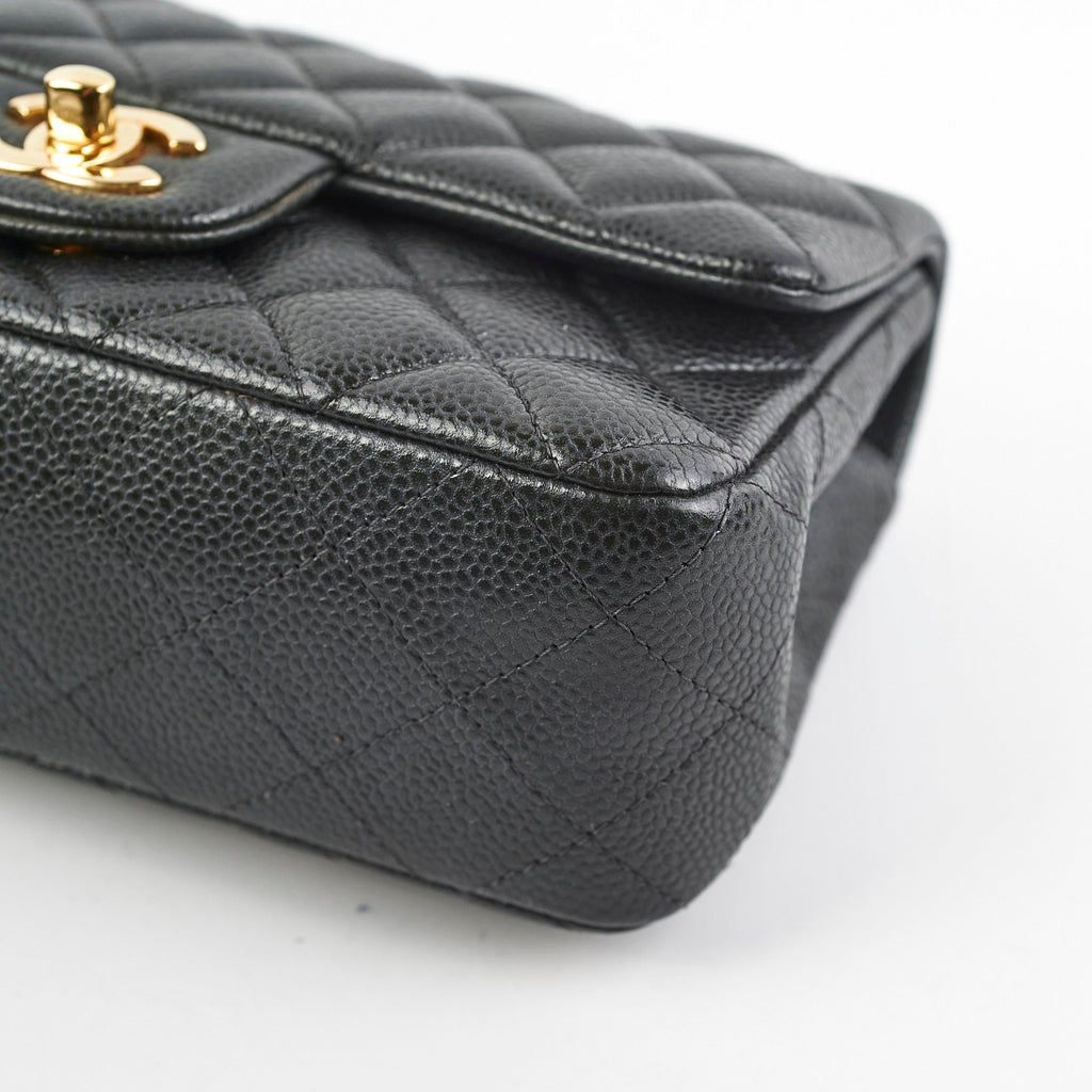Chanel Mini Rectangular Dark Grey Caviar