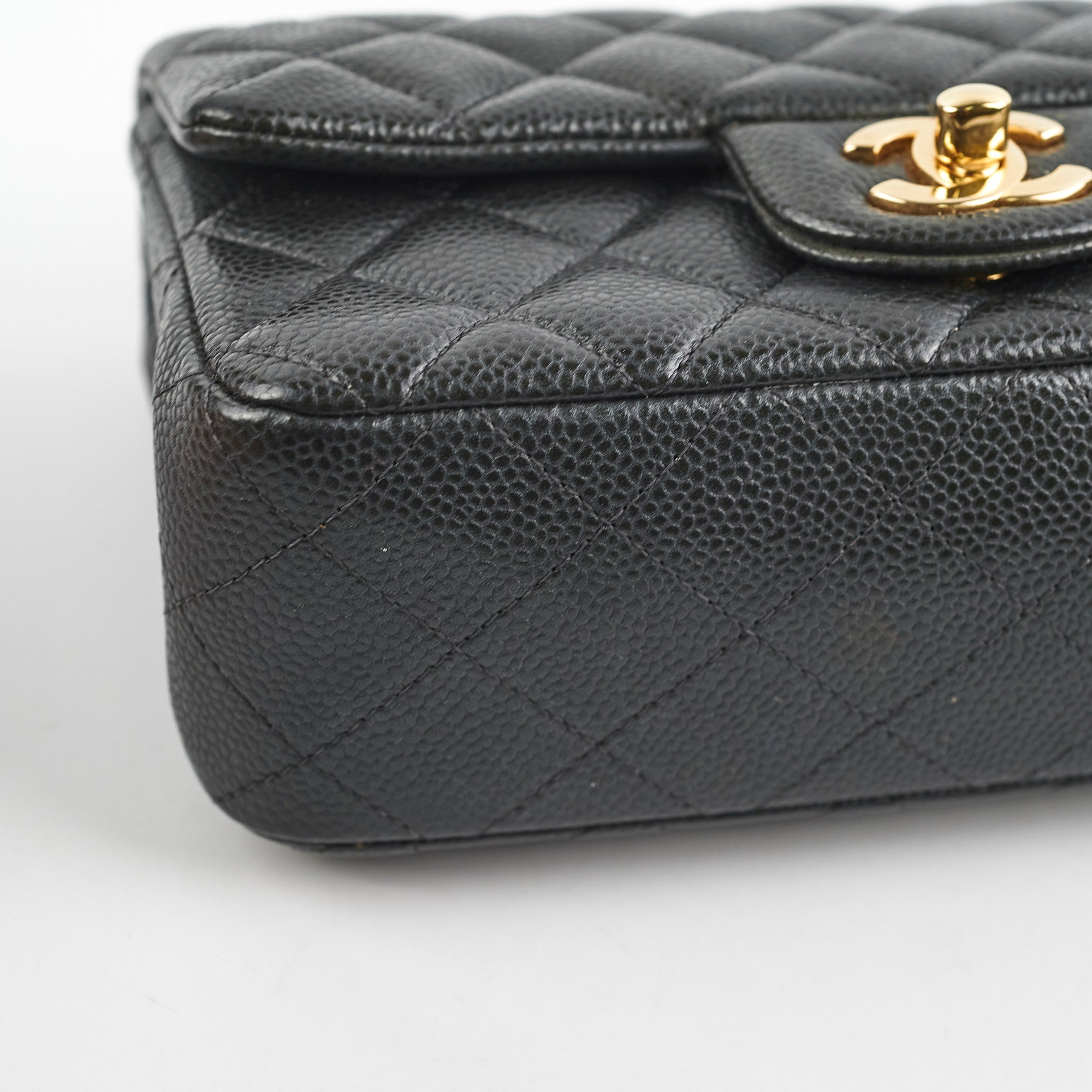 Chanel Mini Rectangular Dark Grey Caviar