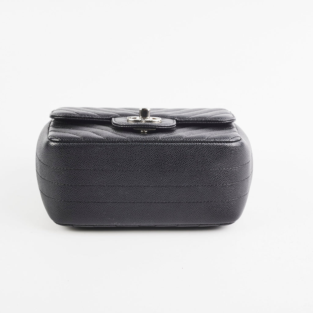 Chanel Mini Square Flap Black Caviar