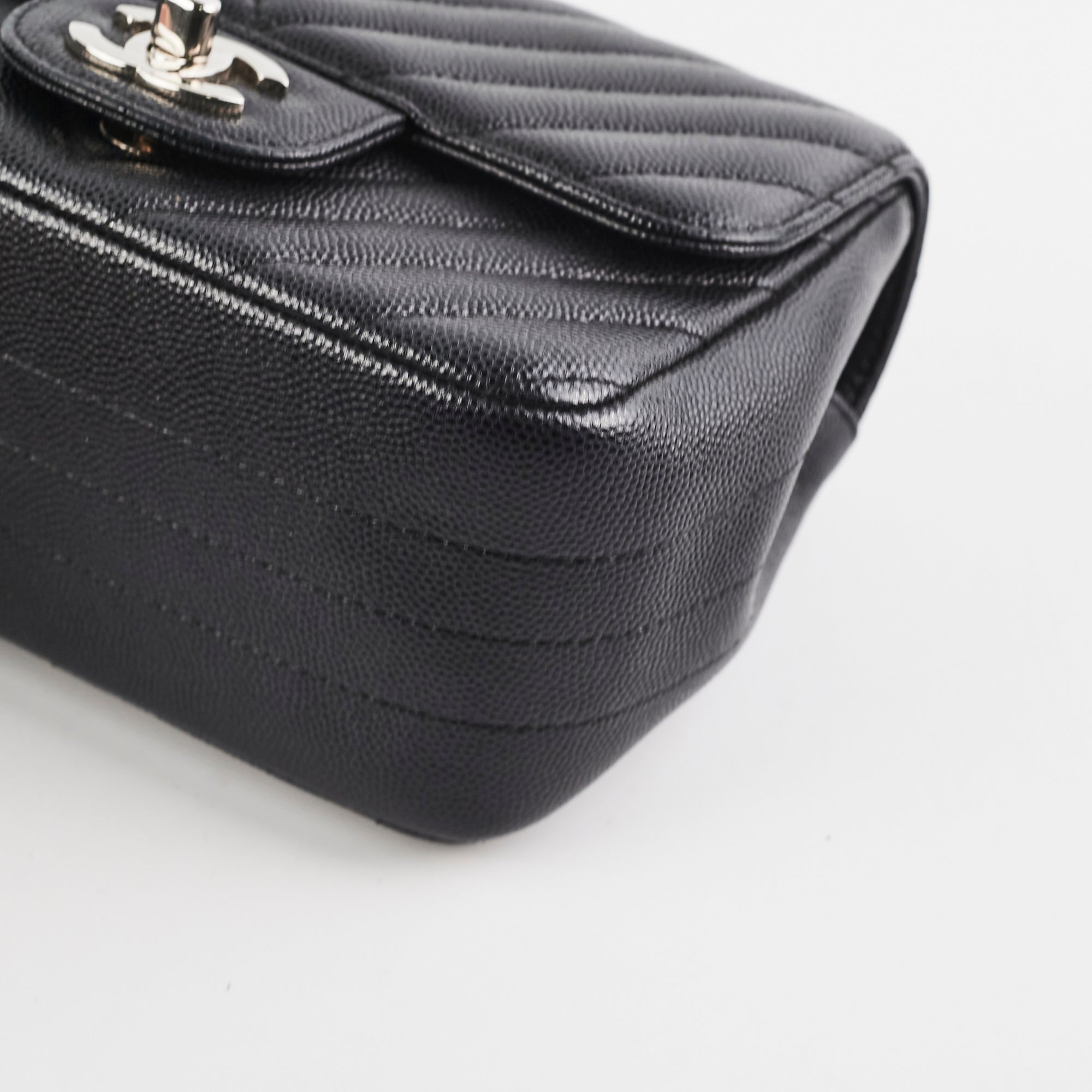 Chanel Mini Square Flap Black Caviar