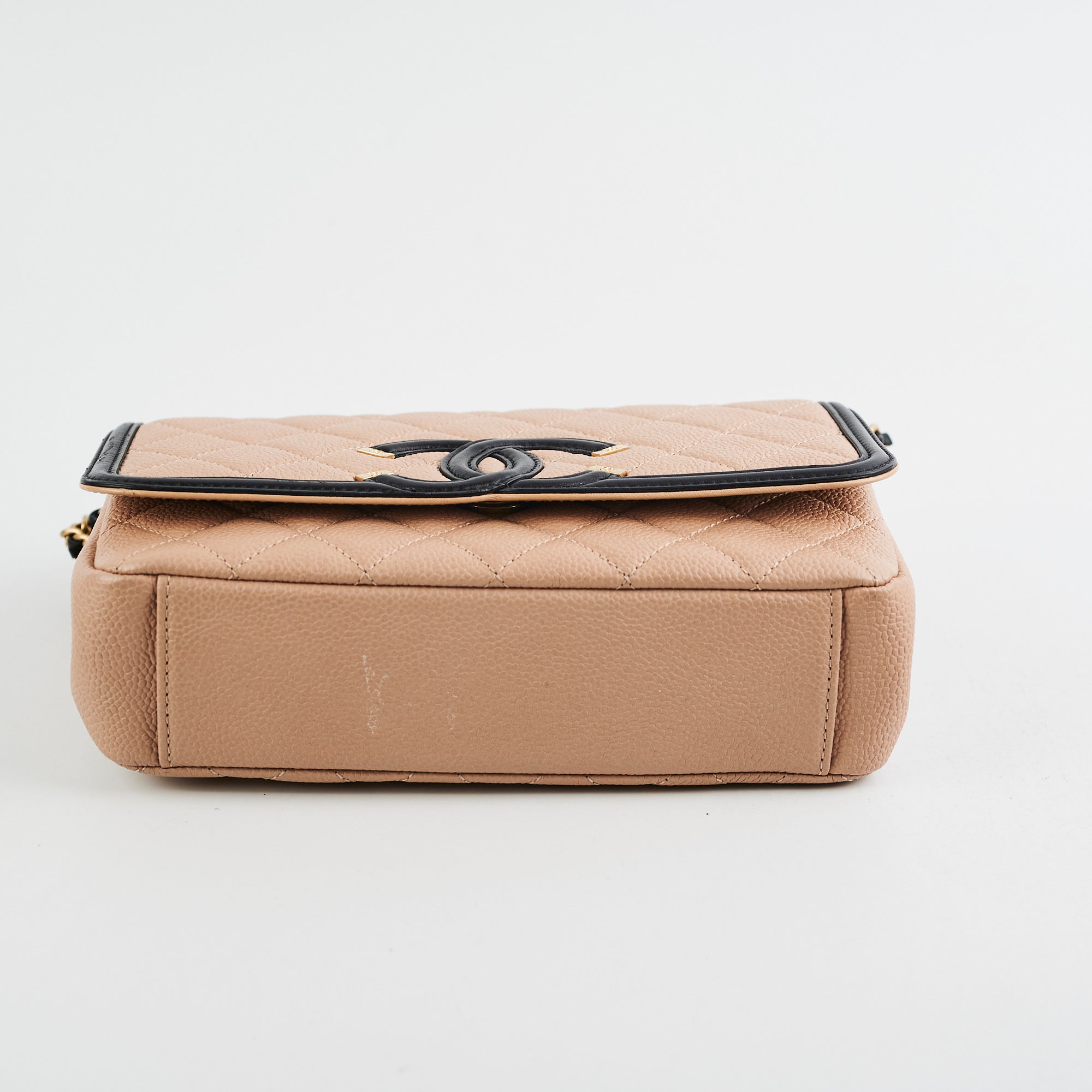 Chanel Beige Chain Flap Shoulder Bag