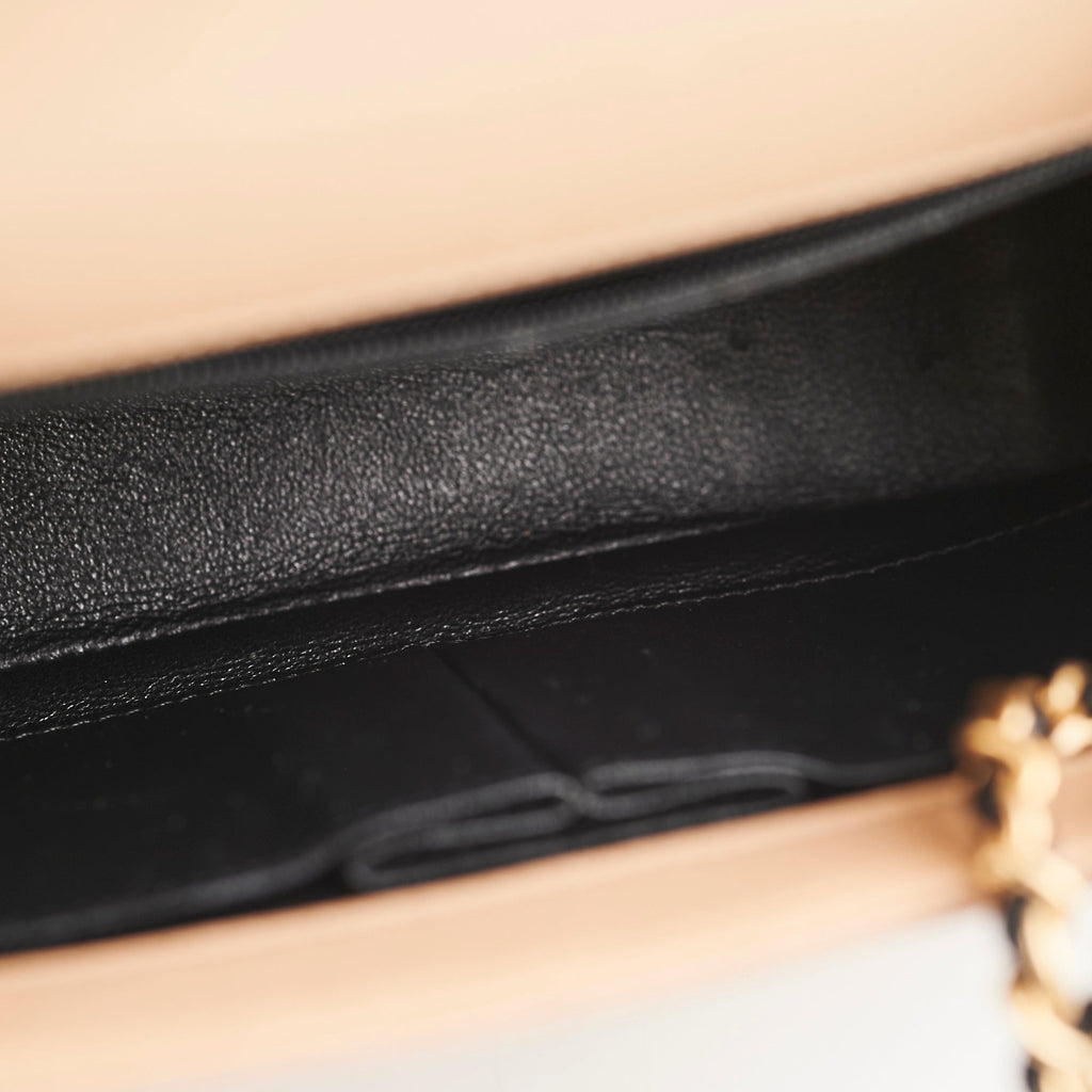 Chanel Beige Chain Flap Shoulder Bag