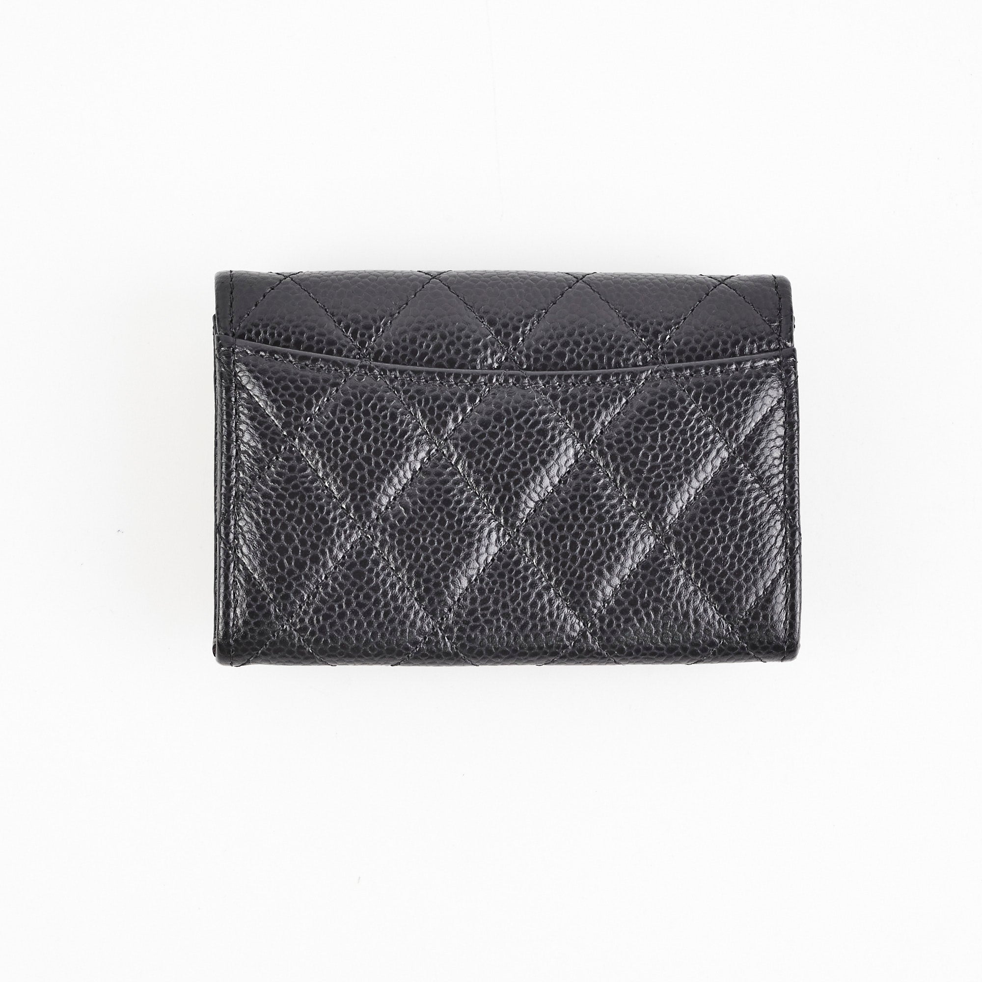 Chanel Caviar Flap Cardholder Black