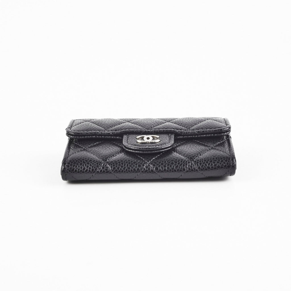 Chanel Caviar Flap Cardholder Black