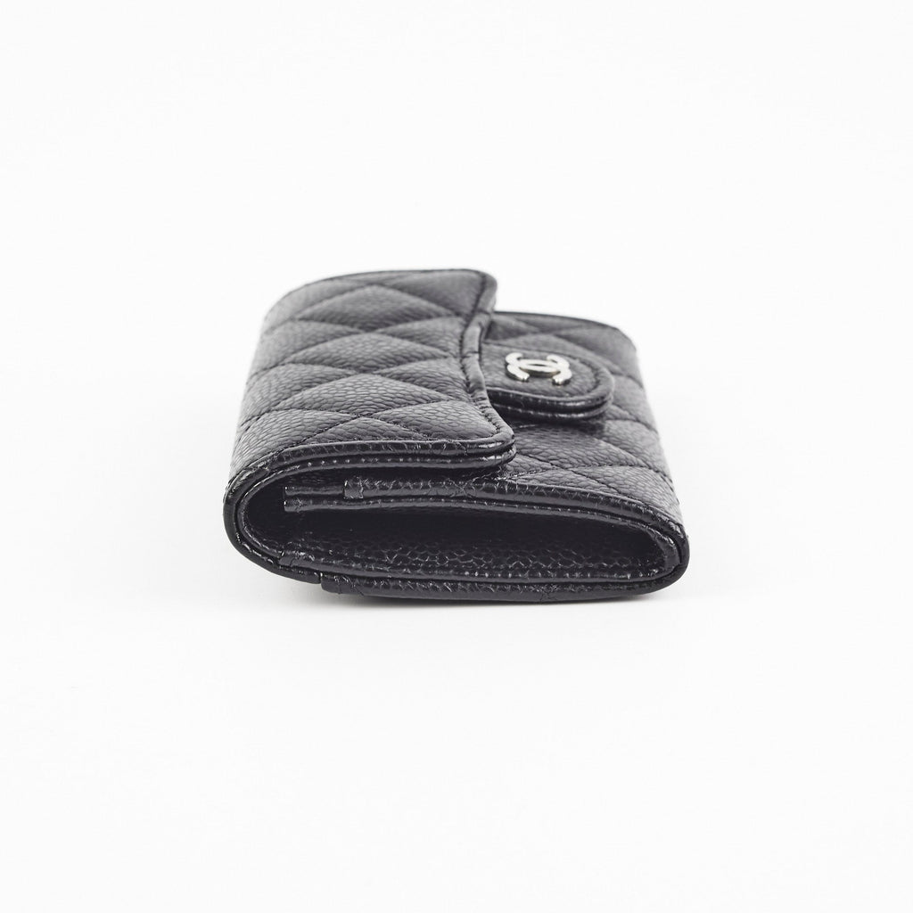 Chanel Caviar Flap Cardholder Black