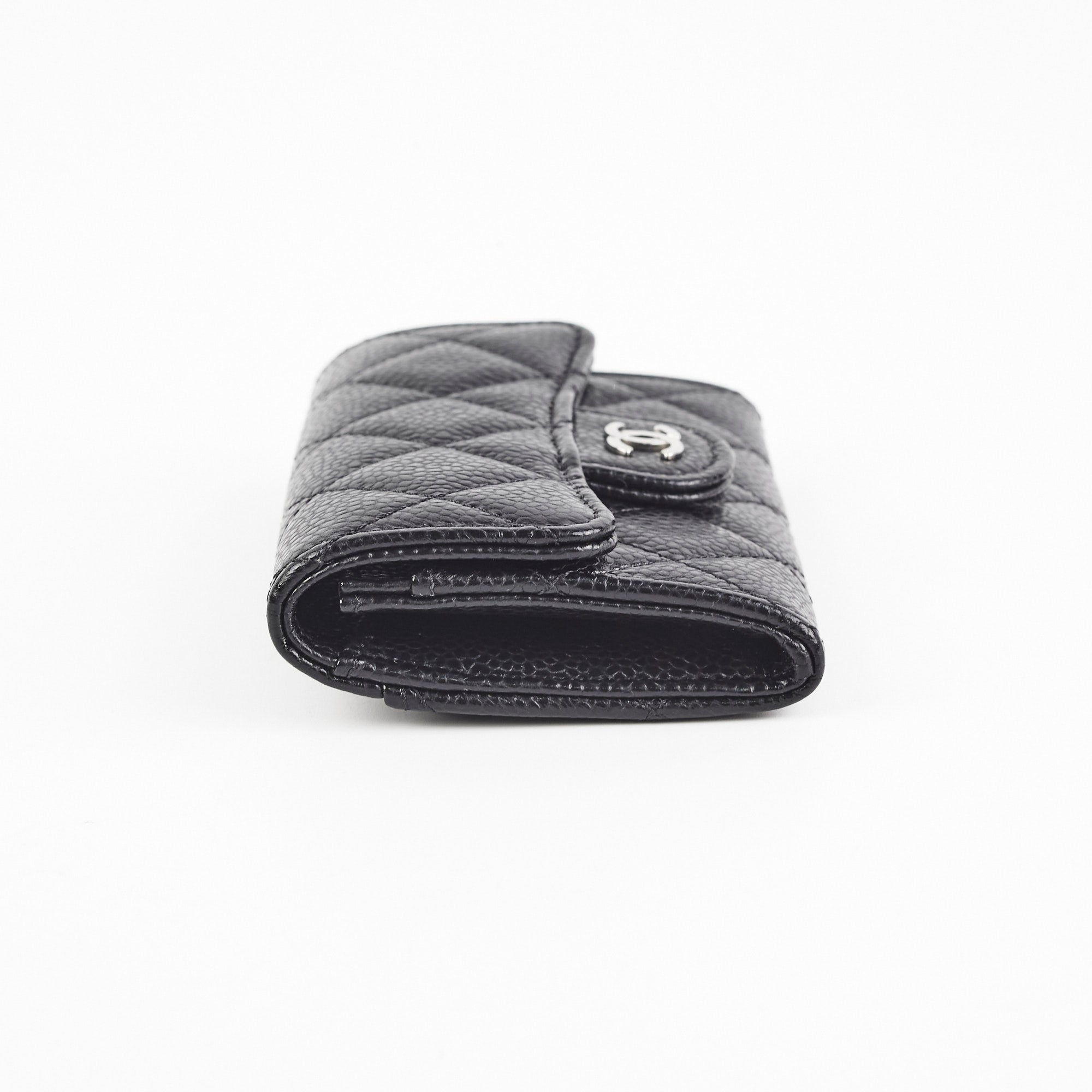 Chanel Caviar Flap Cardholder Black