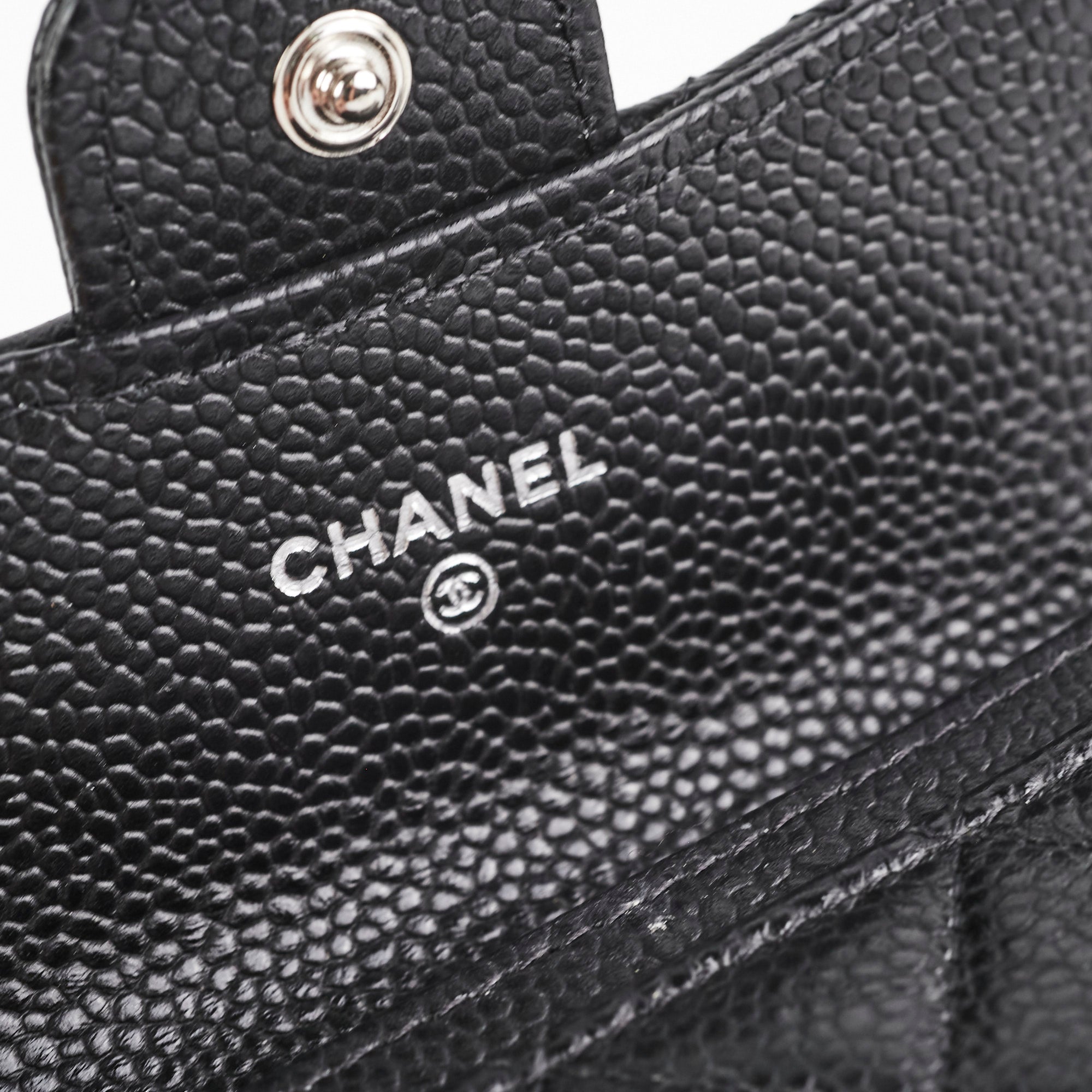 Chanel Caviar Flap Cardholder Black