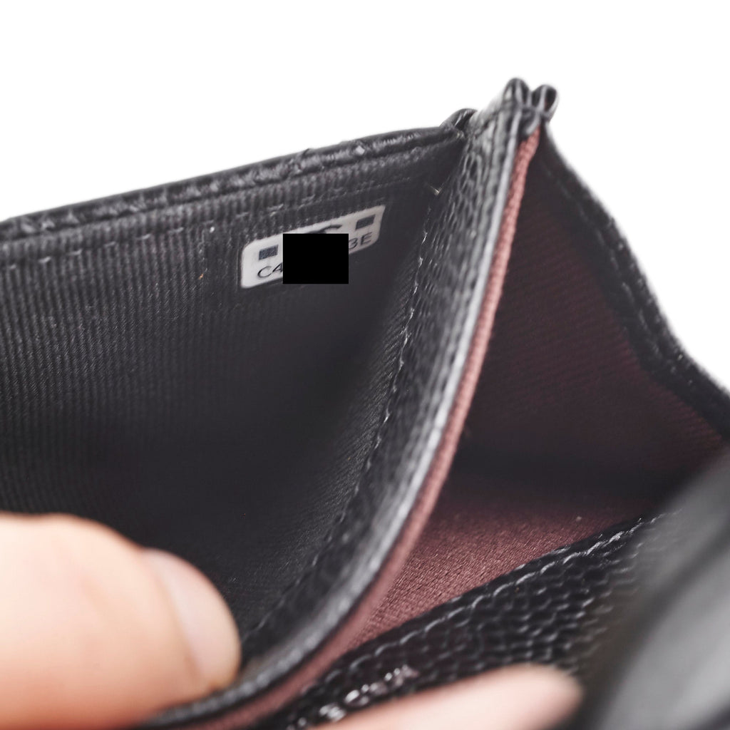 Chanel Caviar Flap Cardholder Black