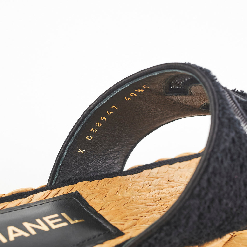 Chanel Sandals Black Size 40.5