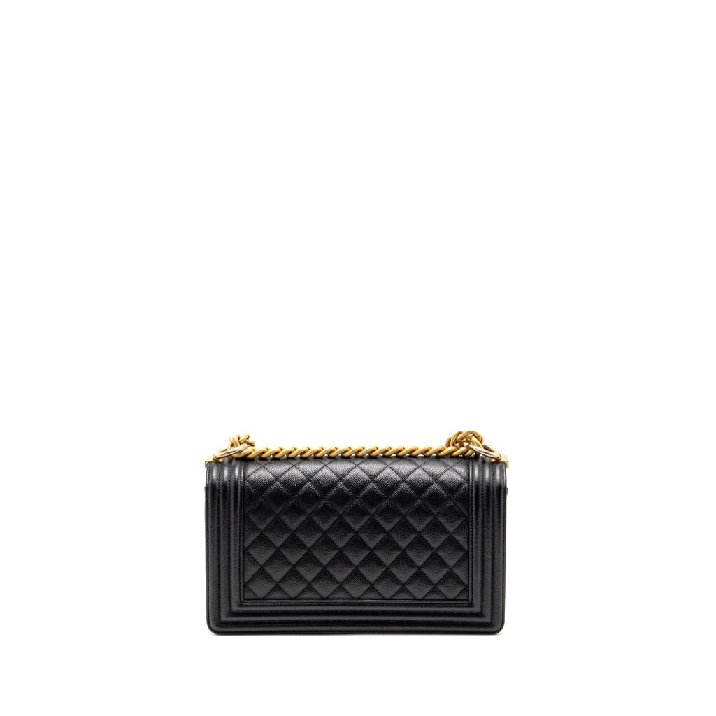 CHANEL Medium Boy Bag Caviar Black