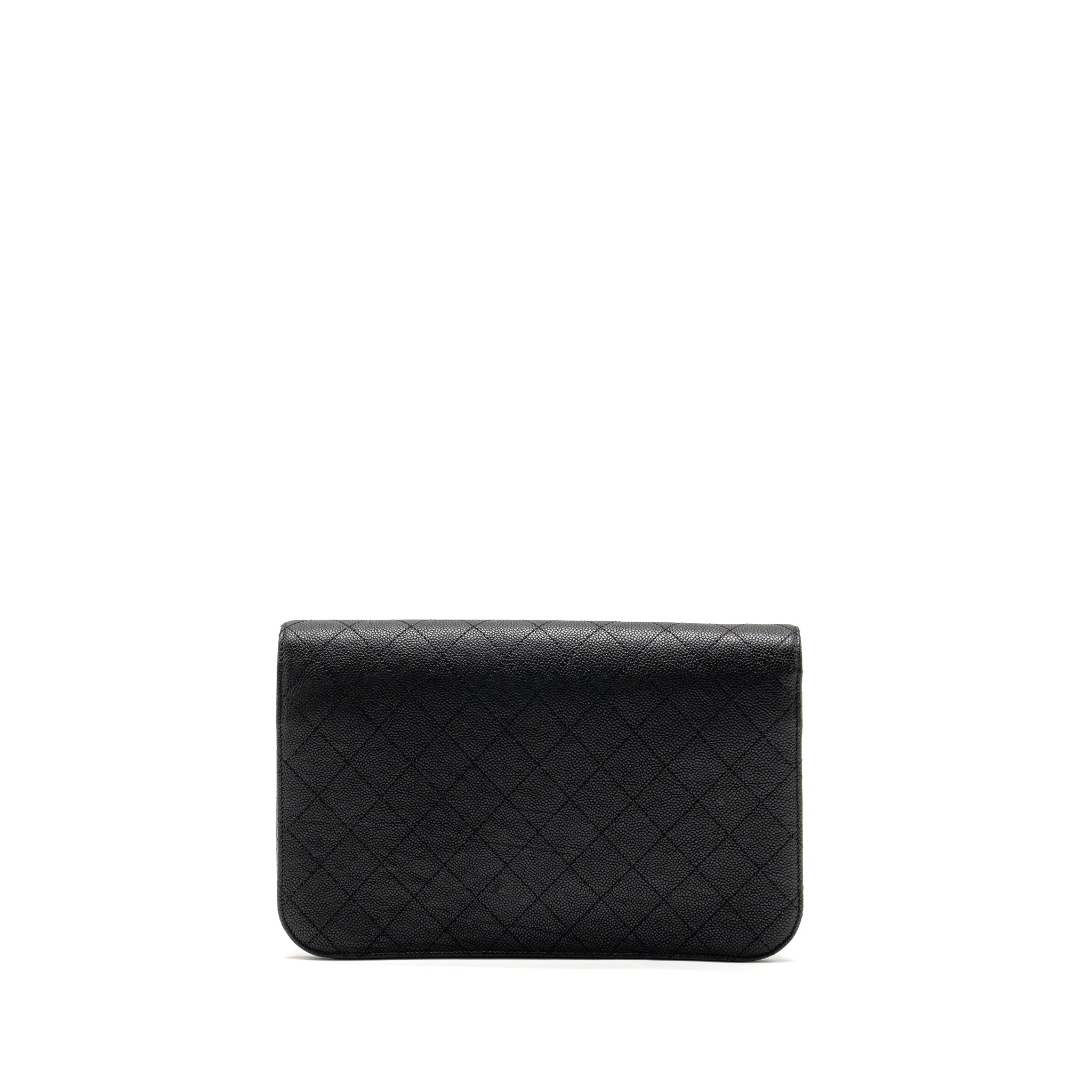 Chanel Paris-Cuba Thread Around Flap Bag With Chain Caviar Black L