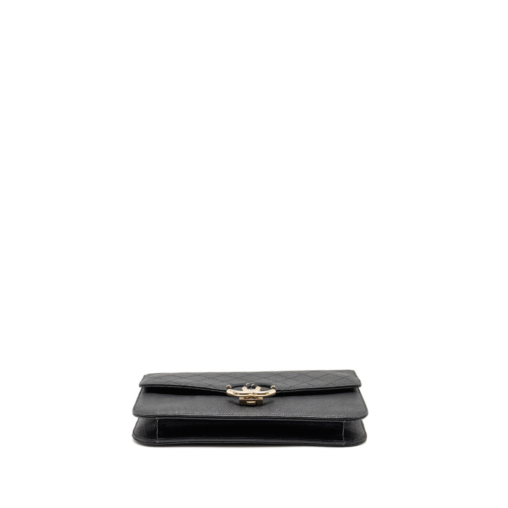 Chanel Paris-Cuba Thread Around Flap Bag With Chain Caviar Black L