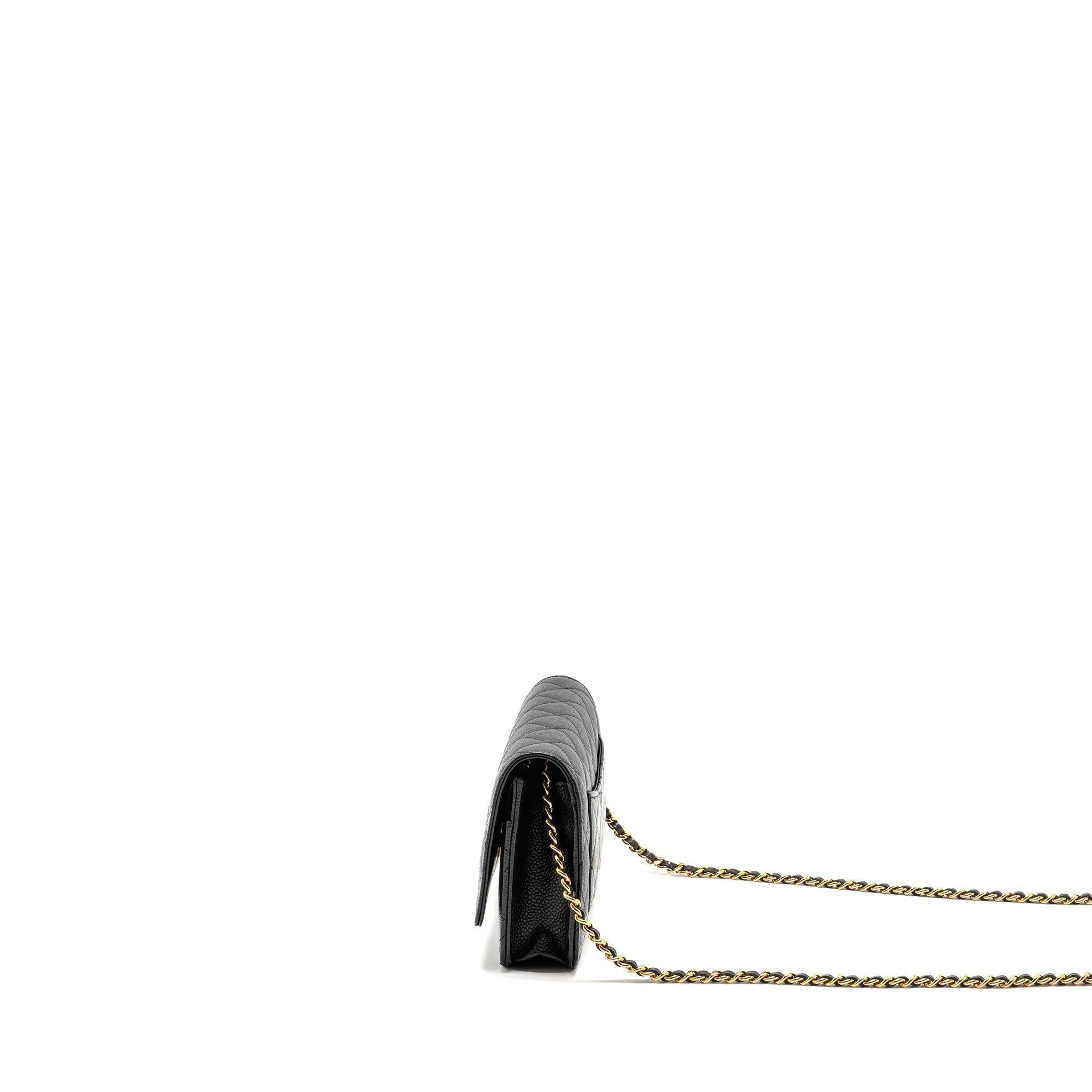 CHANEL Classic Wallet On Chain Caviar Black
