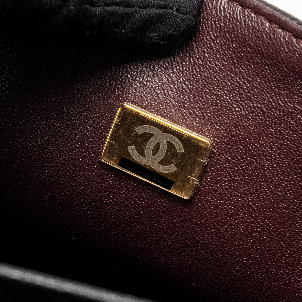 Chanel Small Classic Double FLAP BAG Caviar Black  (Microchip)