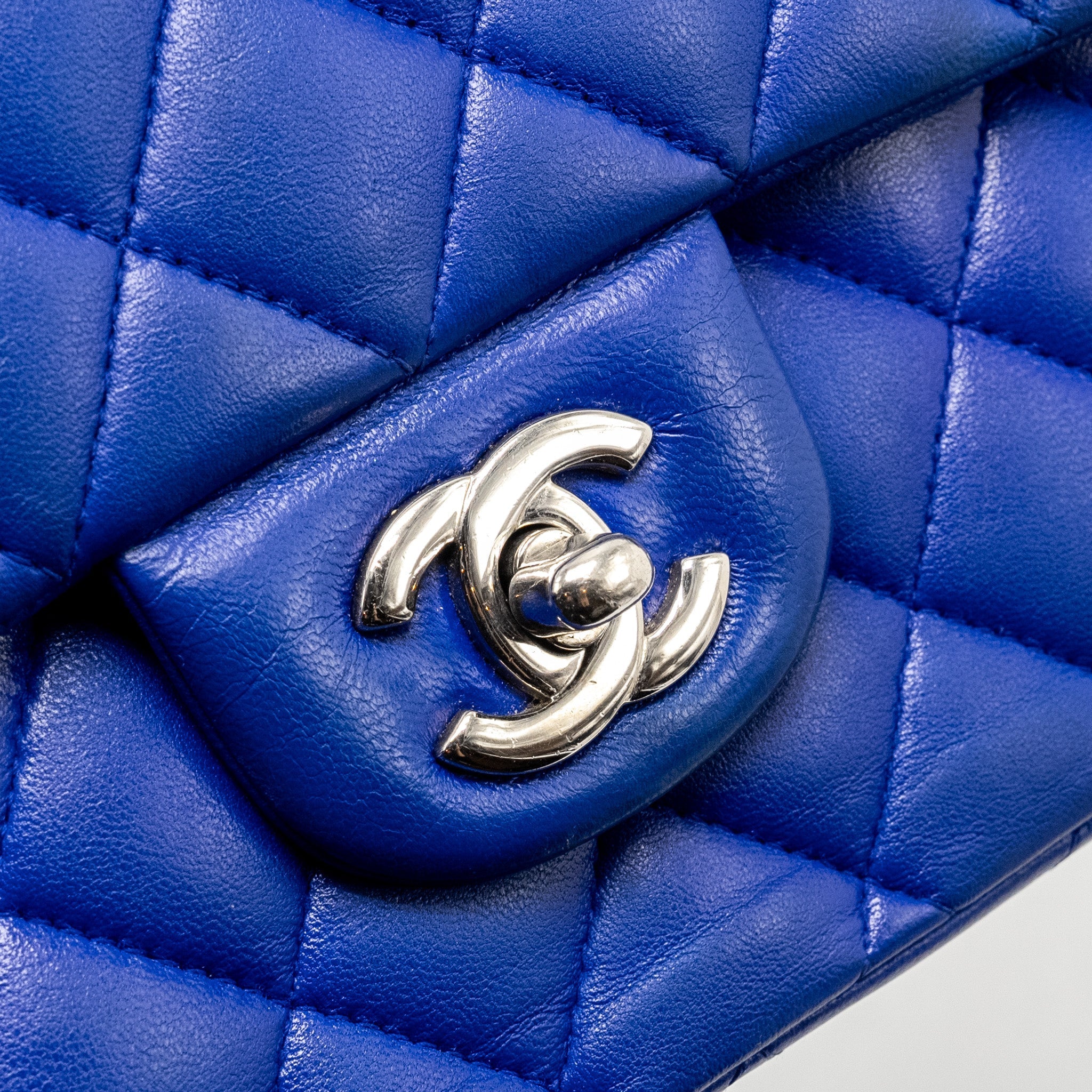 Chanel Medium Classic Double Flap Bag Lambskin Blue