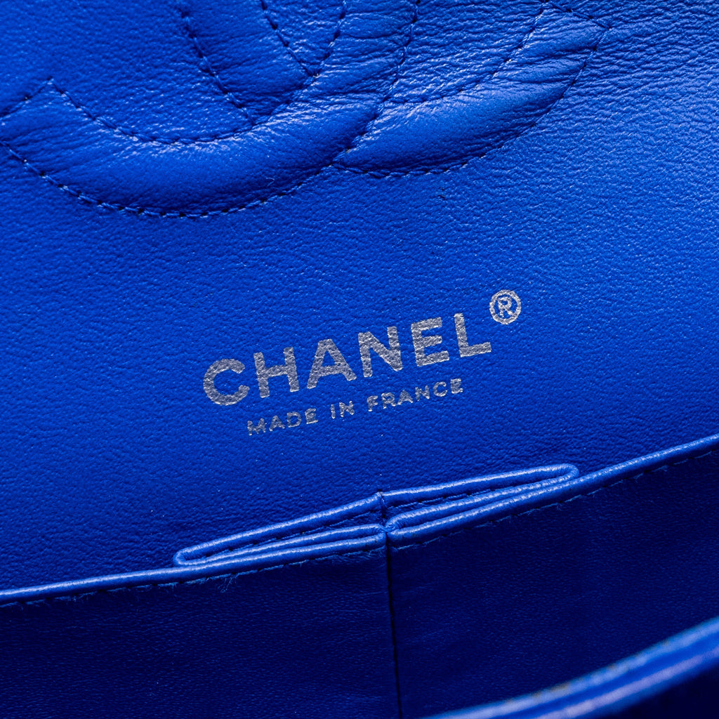 Chanel Medium Classic Double Flap Bag Lambskin Blue