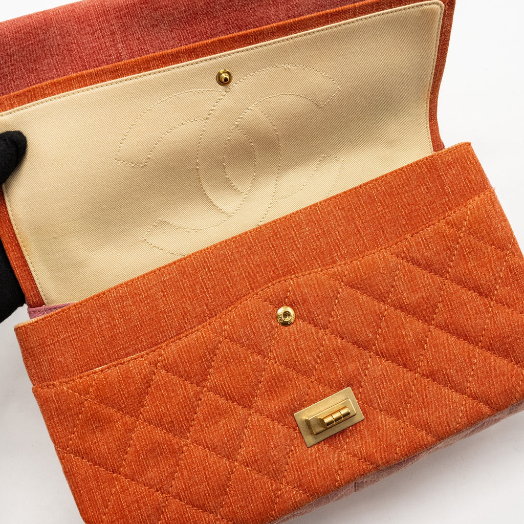 Chanel Maxi 2.55 Reissue Double Flap Bag Fabric Multicolour