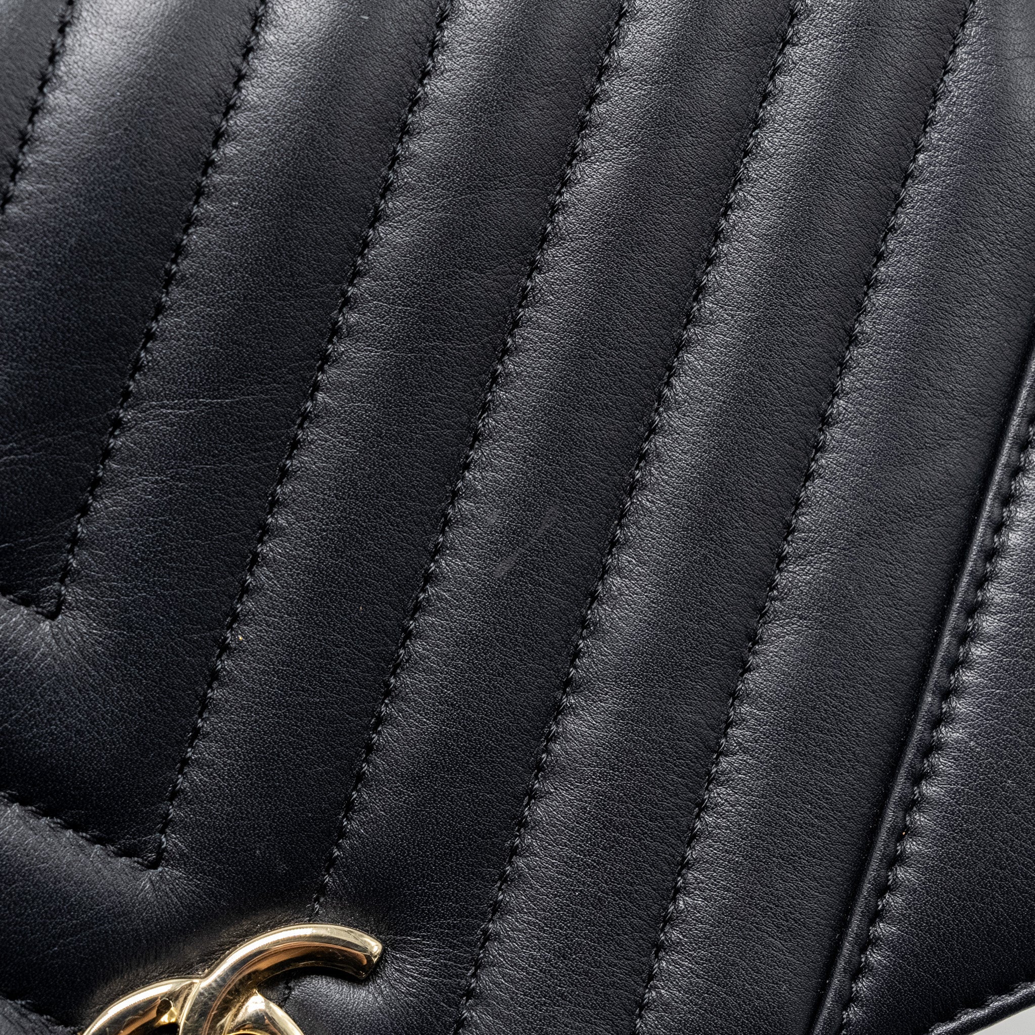 Chanel Seasonal Chevron Flap Bag Calfskin Dark Navy L