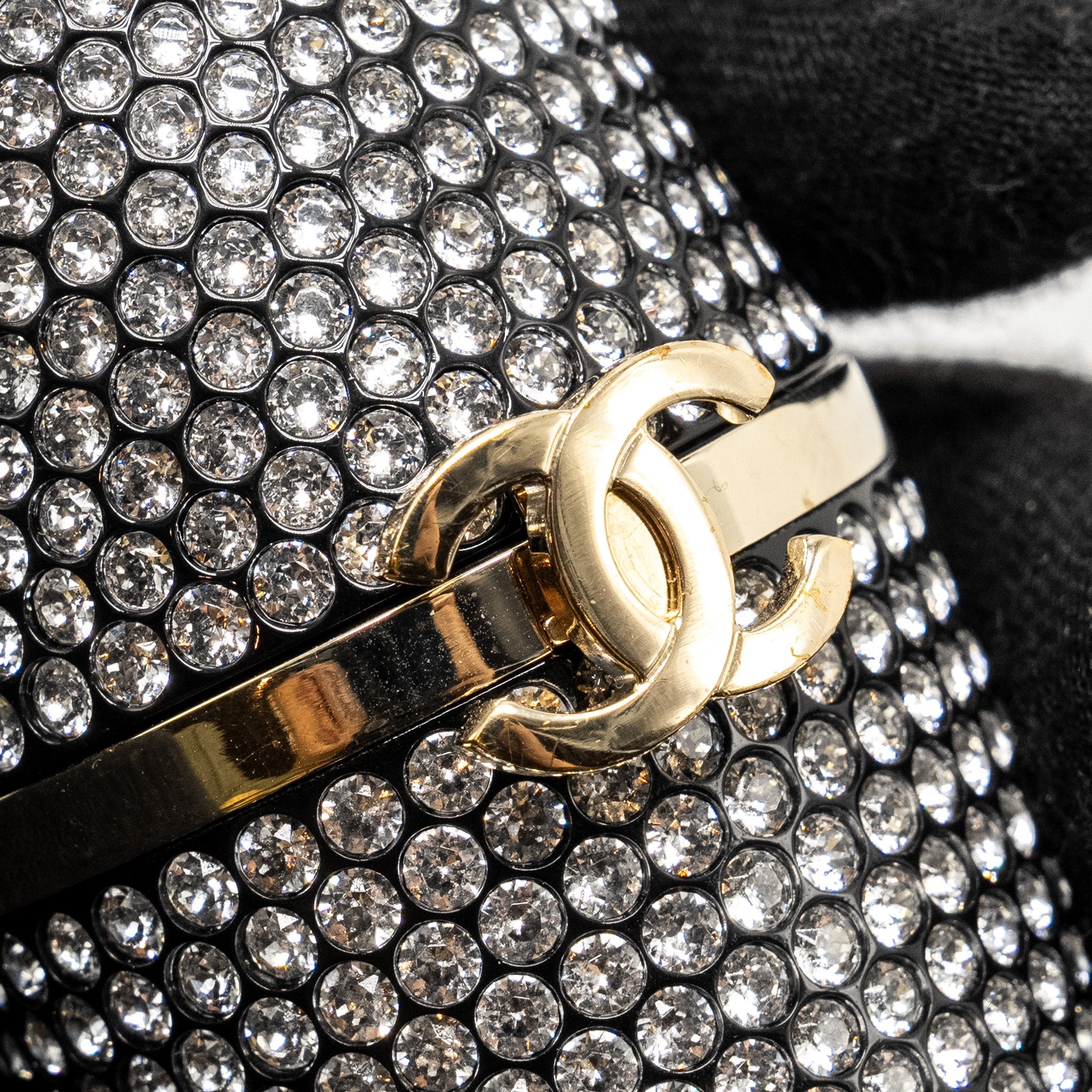 Chanel lipstick case with chain crystal L