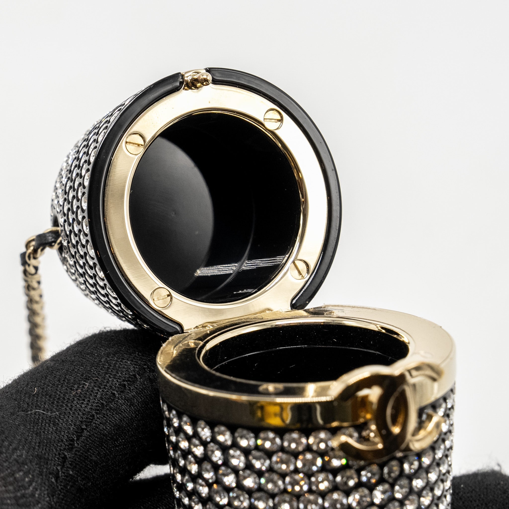 Chanel lipstick case with chain crystal L