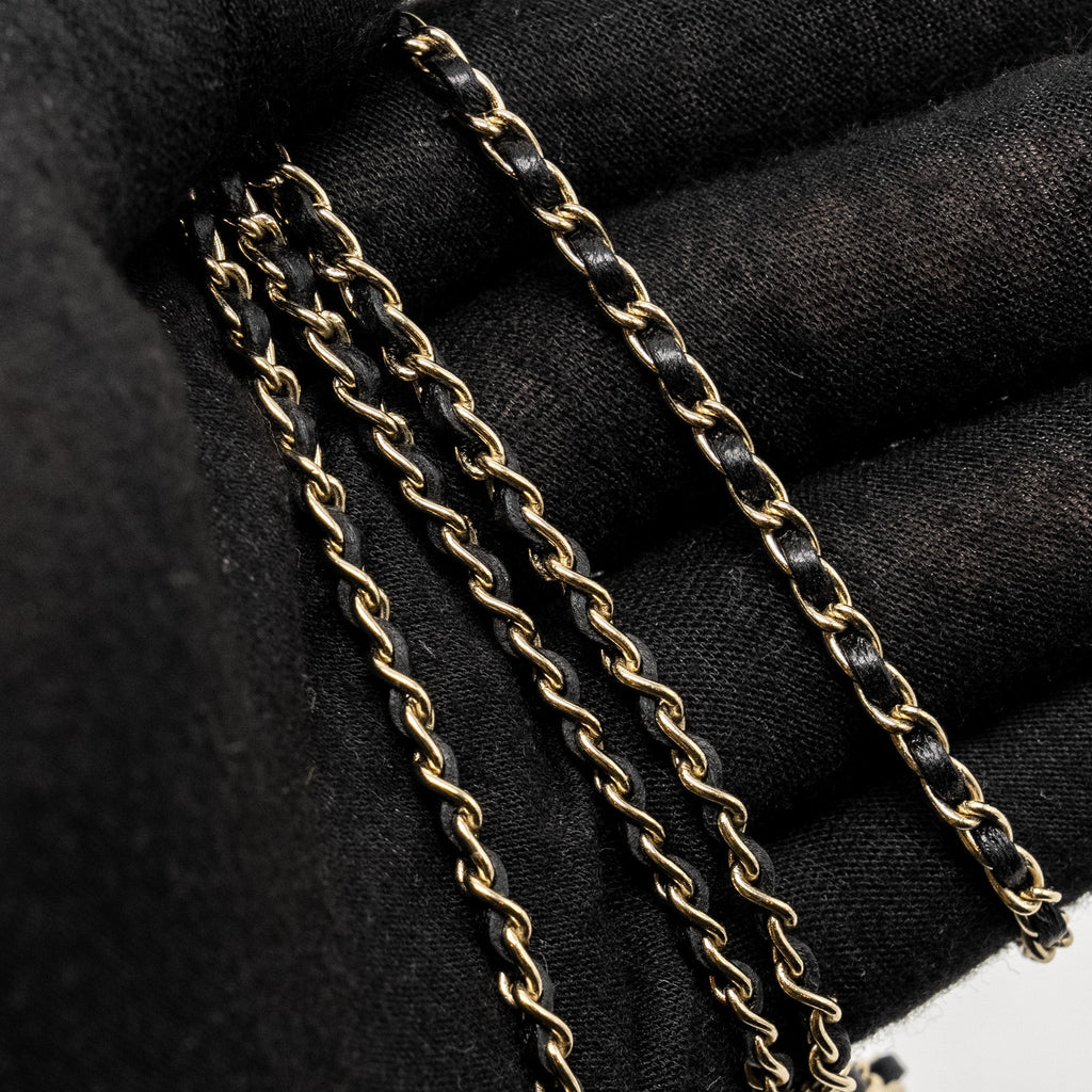 Chanel lipstick case with chain crystal L