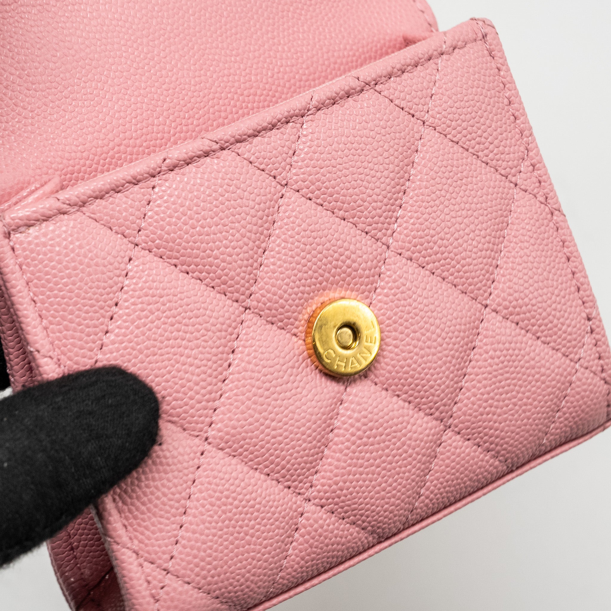 Chanel Mini Flap Bag With Chain Handle Caviar Pink  (microchip)