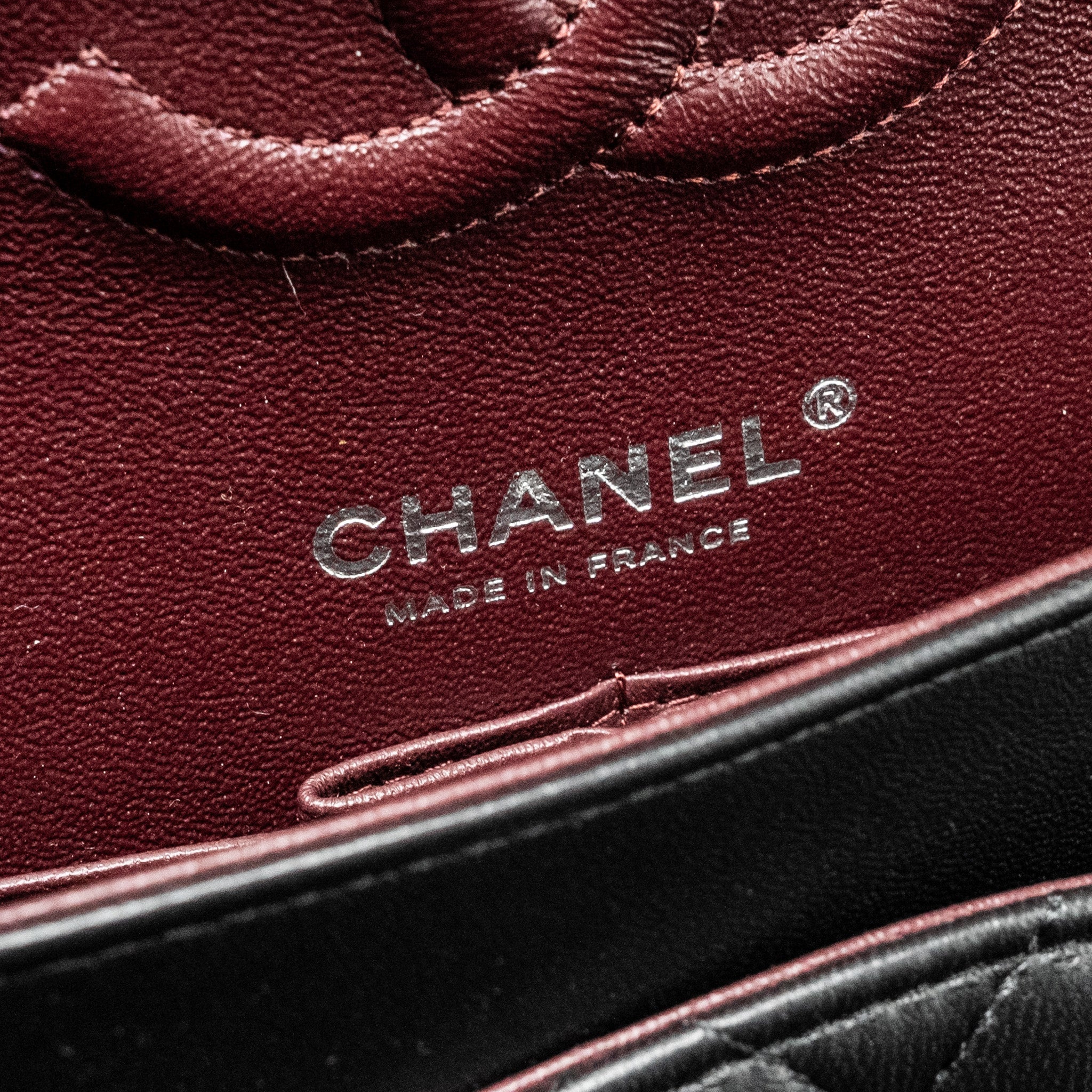 Chanel Medium Classic Double Flap Bag Lambskin Black  (Microchip)