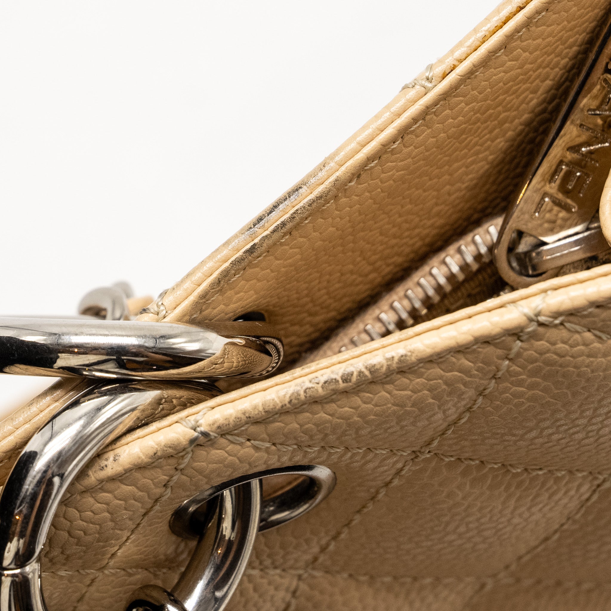 Chanel Grand Shopping Tote Bag Caviar Beige