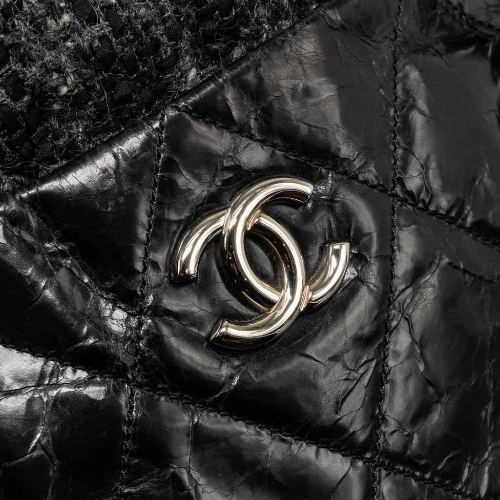 Chanel Portobello Tote Bag Calfskin/Tweed Black/Grey