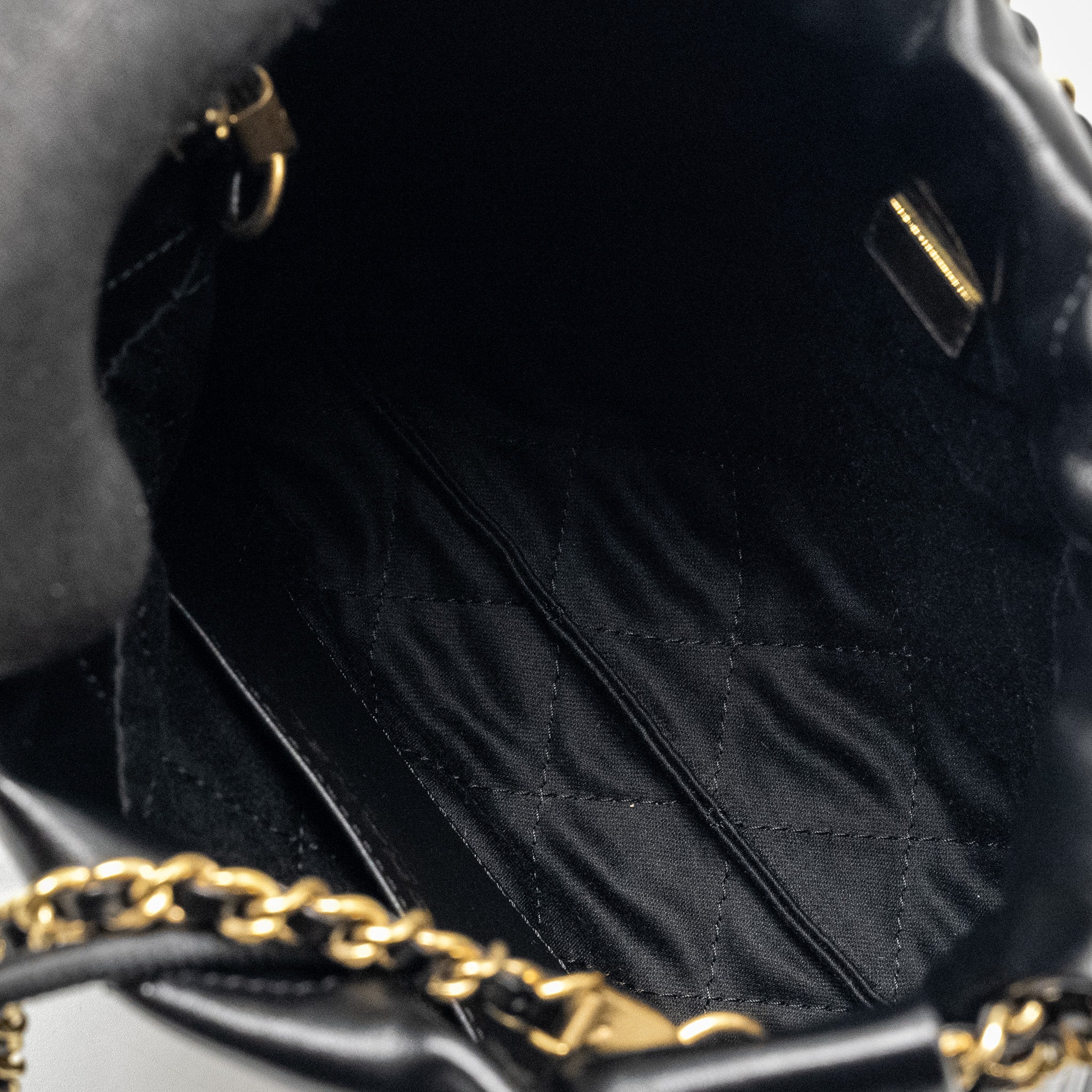 Chanel Mini 22 Bag Shiny Calfskin Black  (microchip)